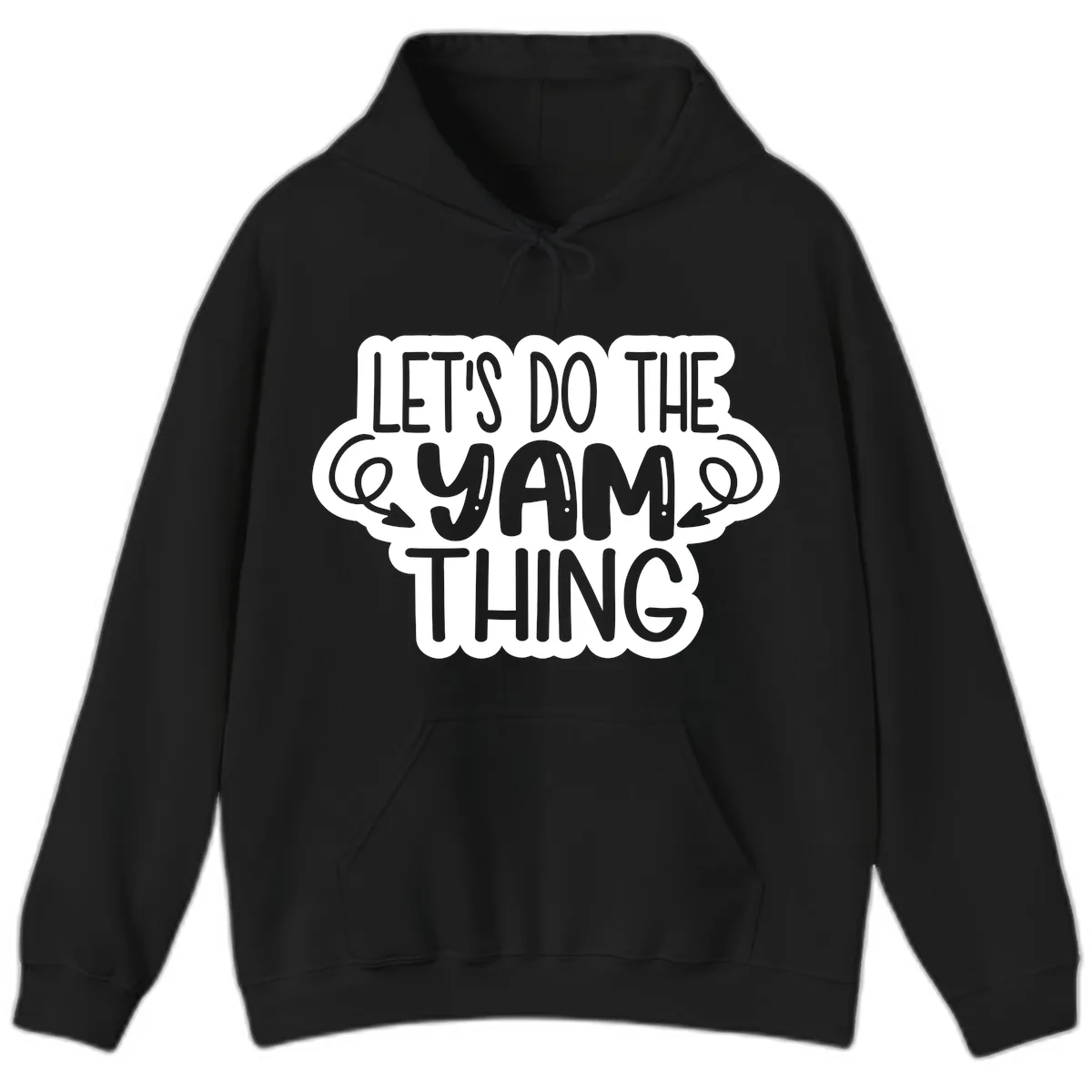 Let's Do The Yam Thing Hoodie in Black