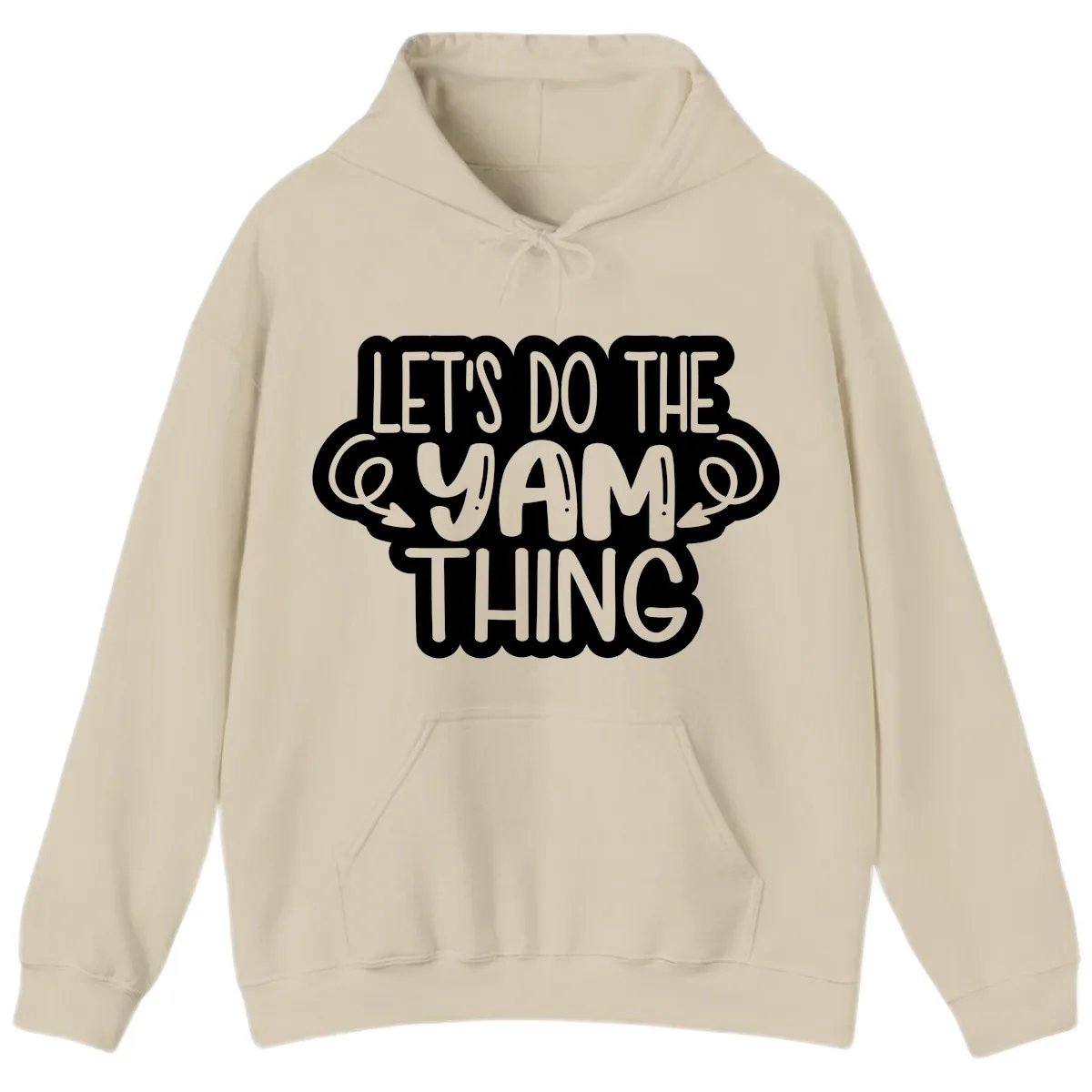 Let's Do The Yam Thing Hoodie in Sand