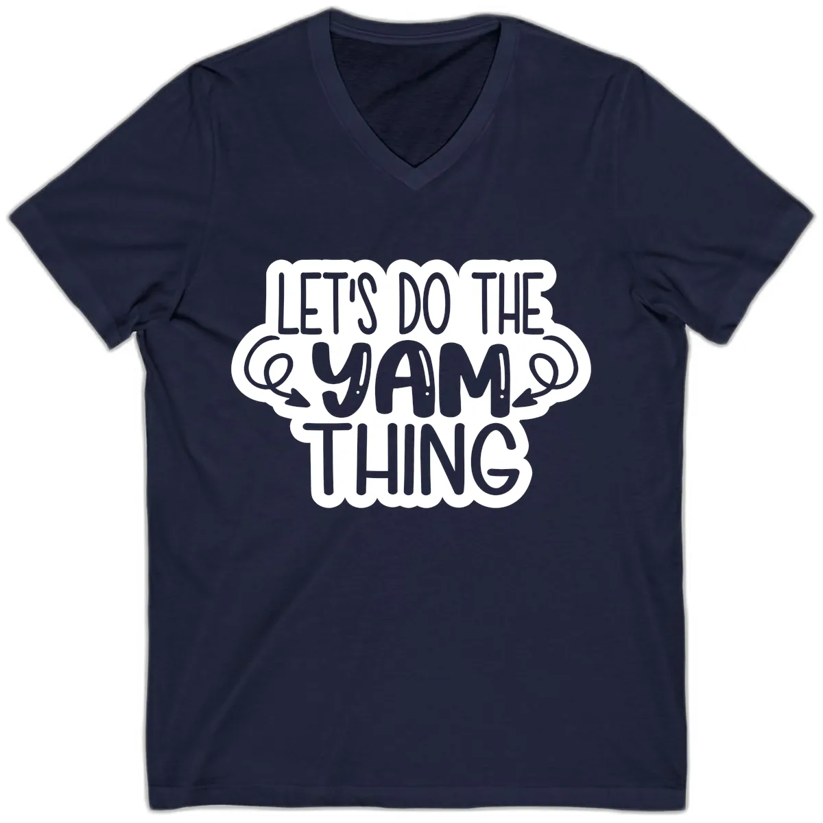 Let's Do The Yam Thing V-Neck in Navy