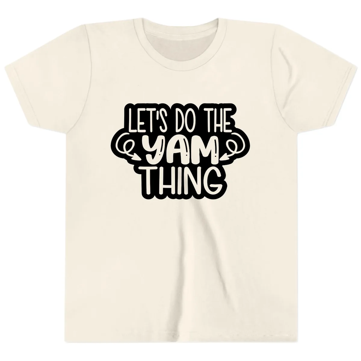 Let's Do The Yam Thing Youth T-Shirt in Natural