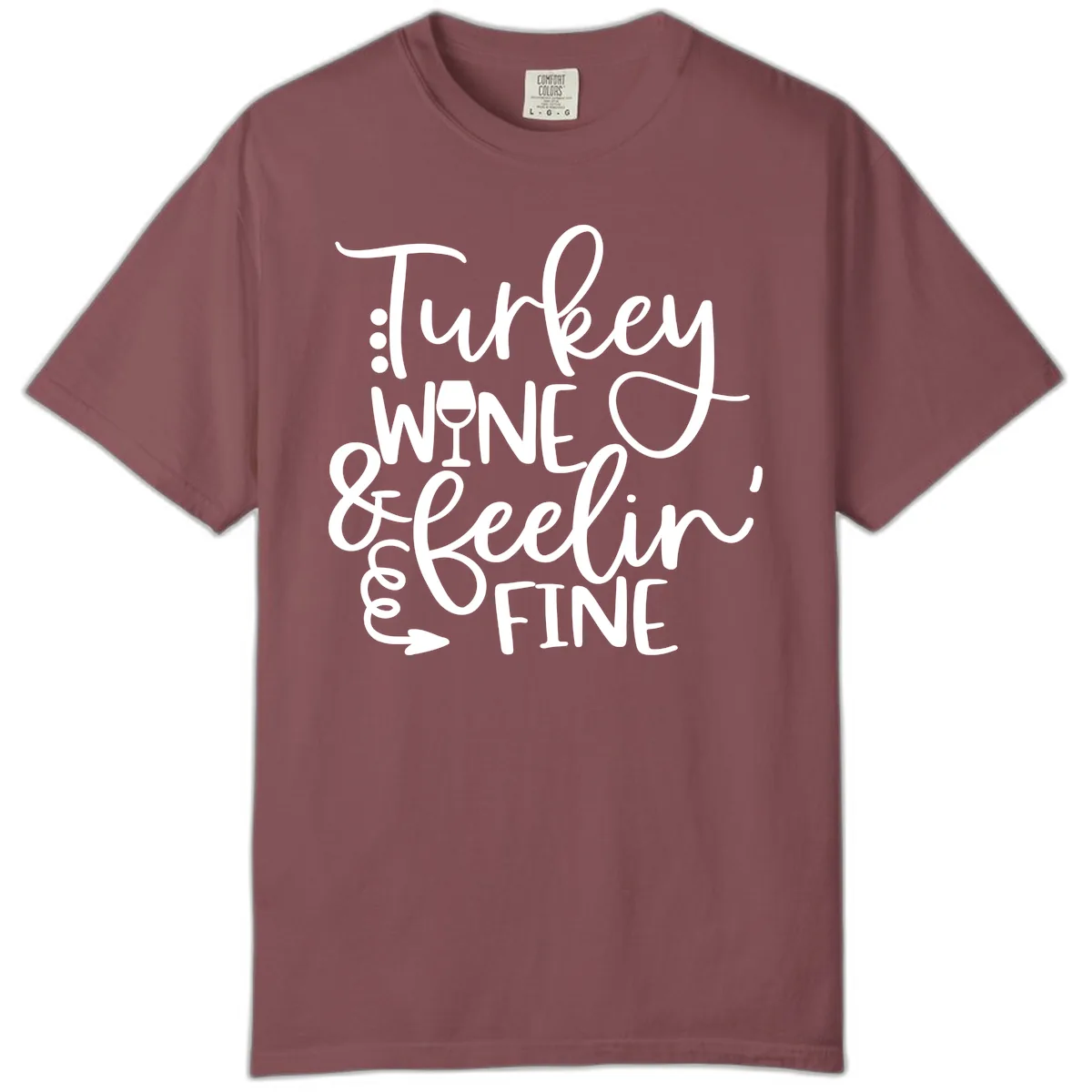 Turkey Wine and Feelin Fine Design Comfort Color in Brick