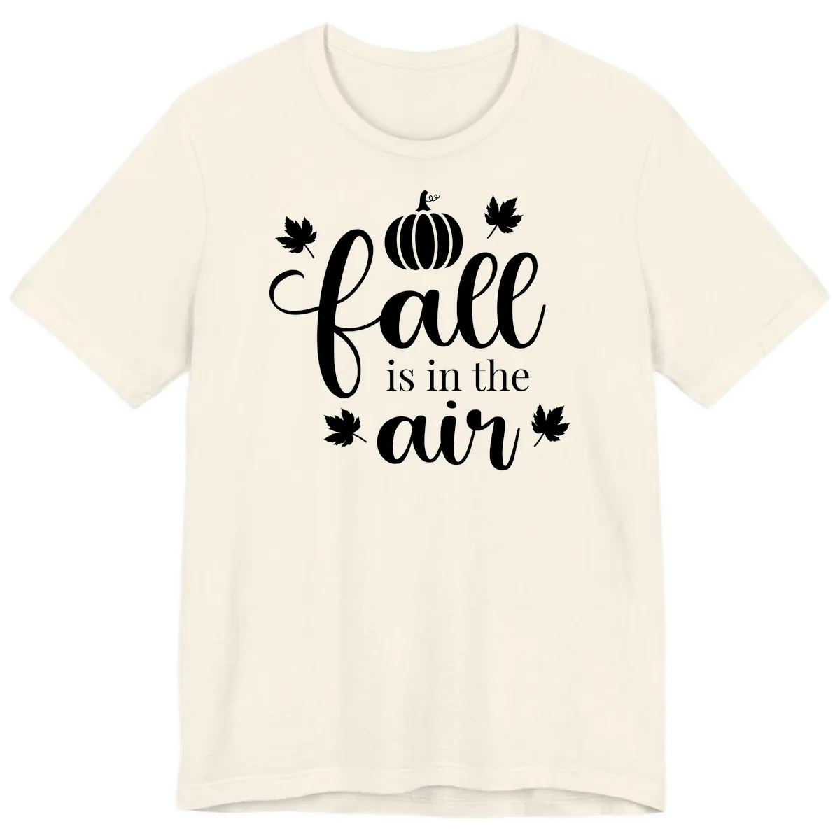 Fall Is In The Air Autumn Phrase Premium T-Shirt in Natural