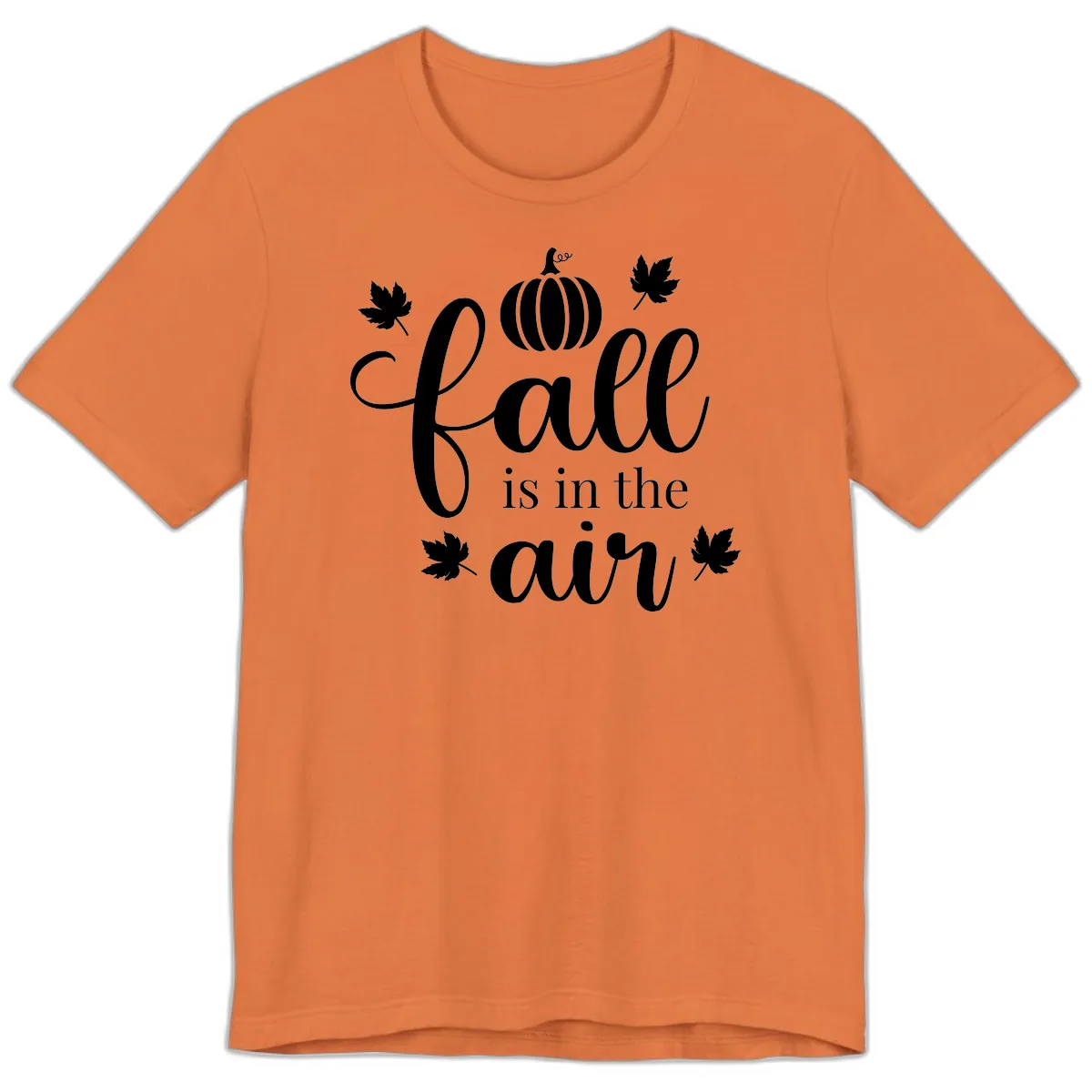 Fall Is In The Air Autumn Phrase Premium T-Shirt in Burnt Orange