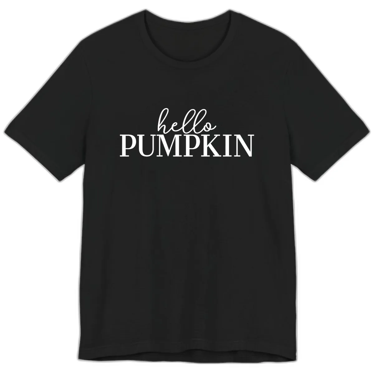 Hello Pumpkin Family Thanksgiving Tee Premium T-Shirt in Black