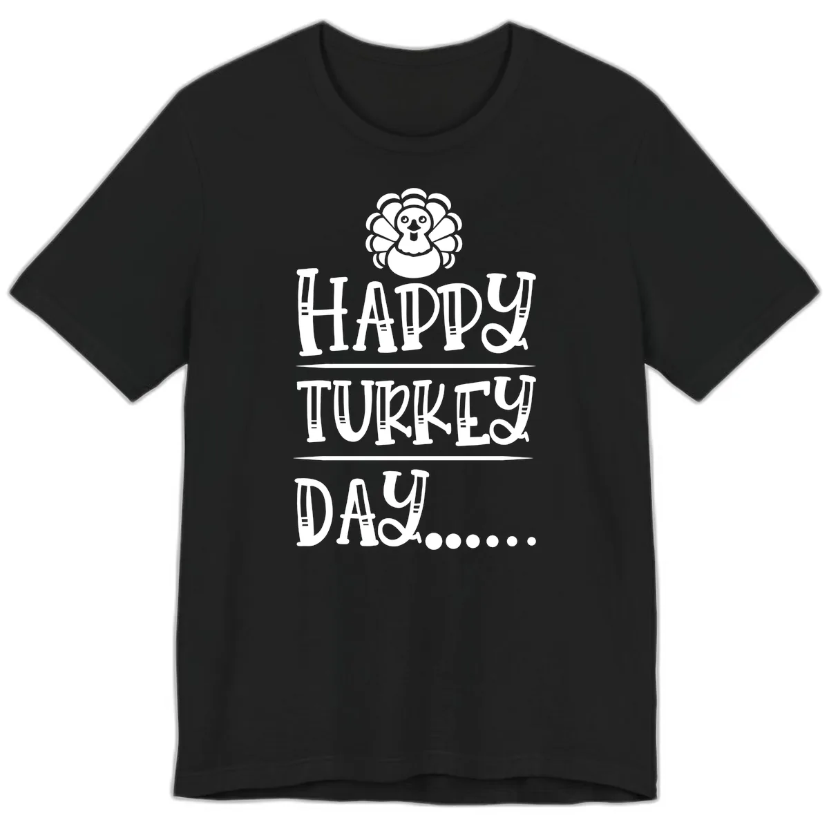 Happy Turkey Day Premium T-Shirt in Black