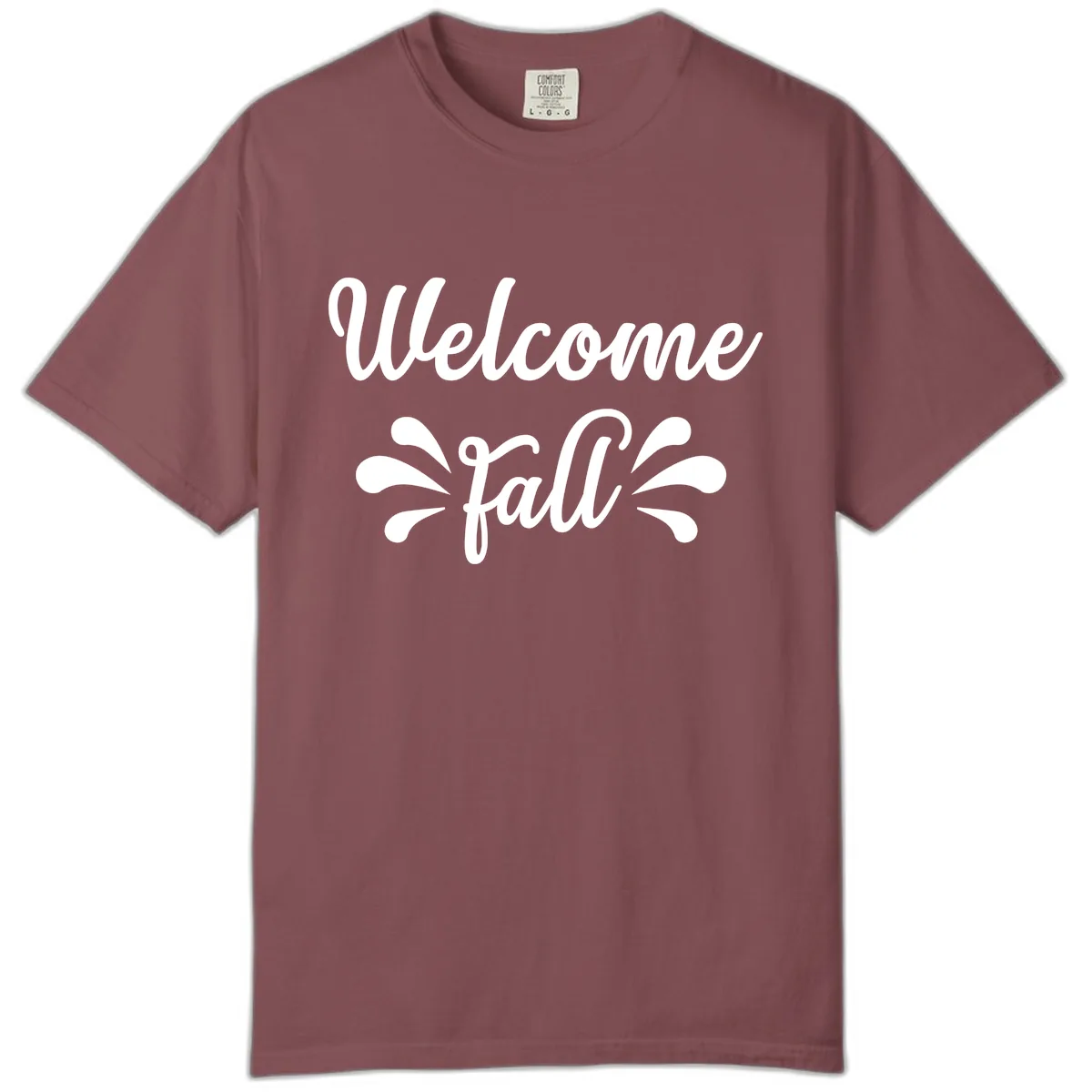 Welcome Fall Script Design Comfort Color in Brick