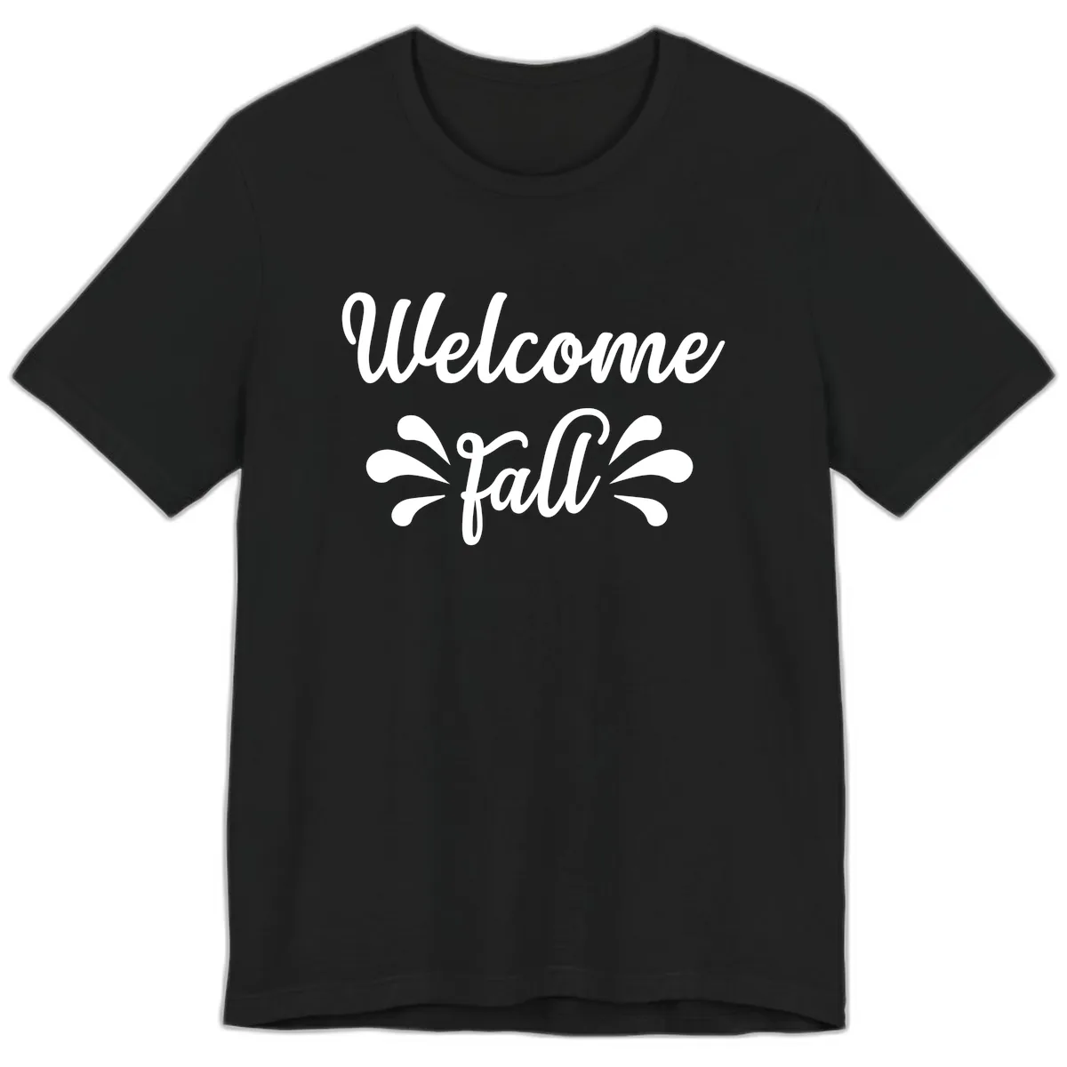 Welcome Fall Script Design Premium T-Shirt in Black