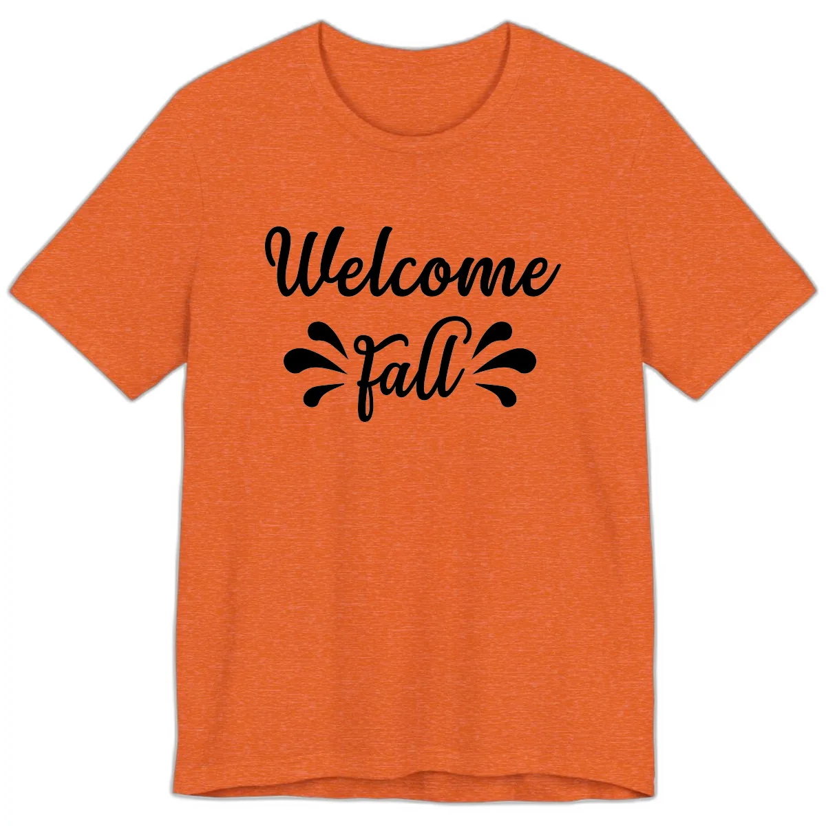 Welcome Fall Script Design Premium T-Shirt in Heather Orange