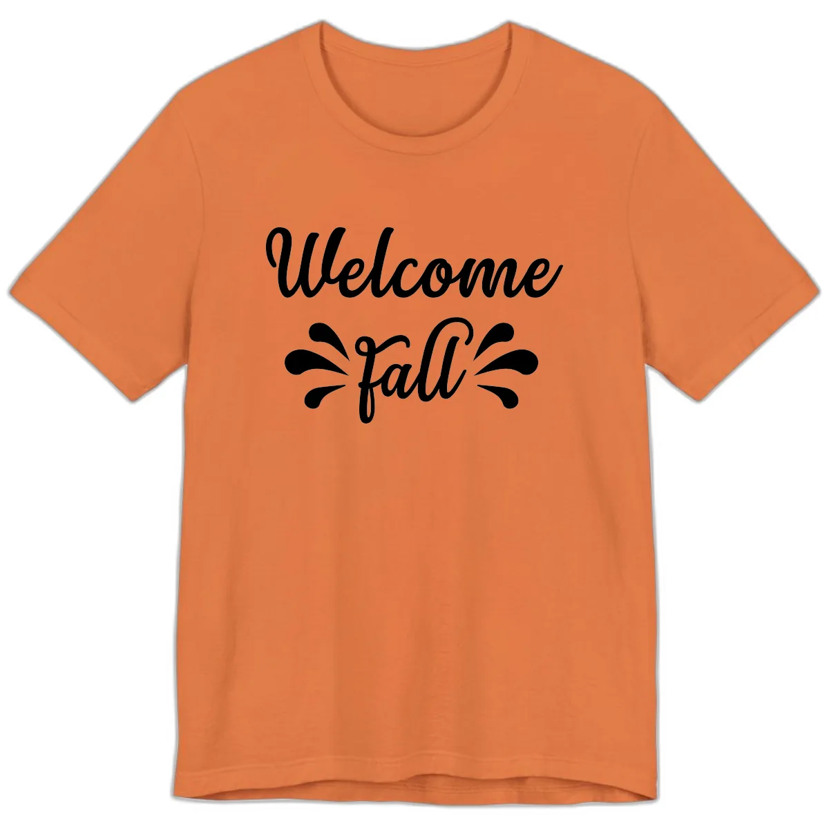 Welcome Fall Script Design Premium T-Shirt in Burnt Orange