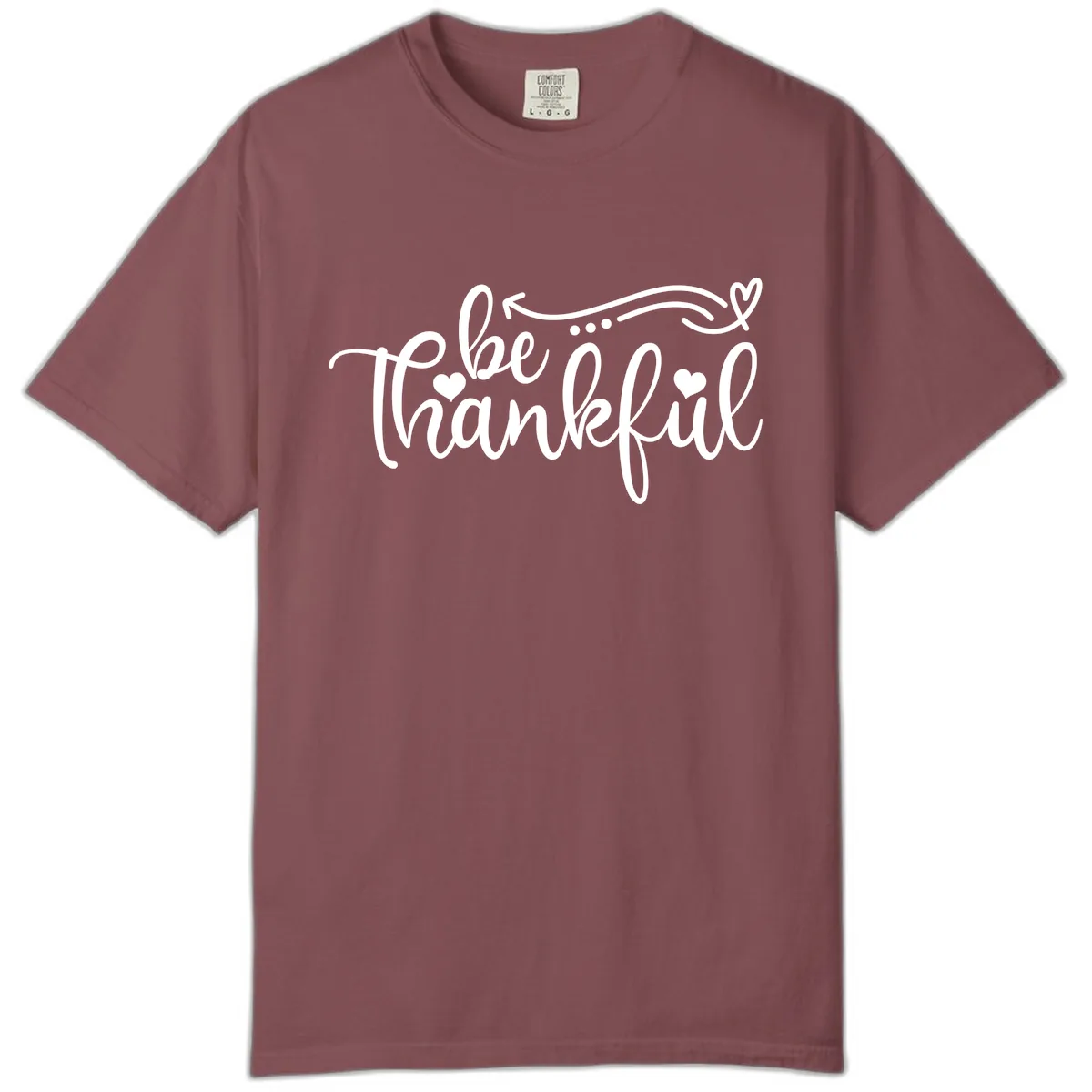 Be Thankful Script Design Comfort Color in Brick