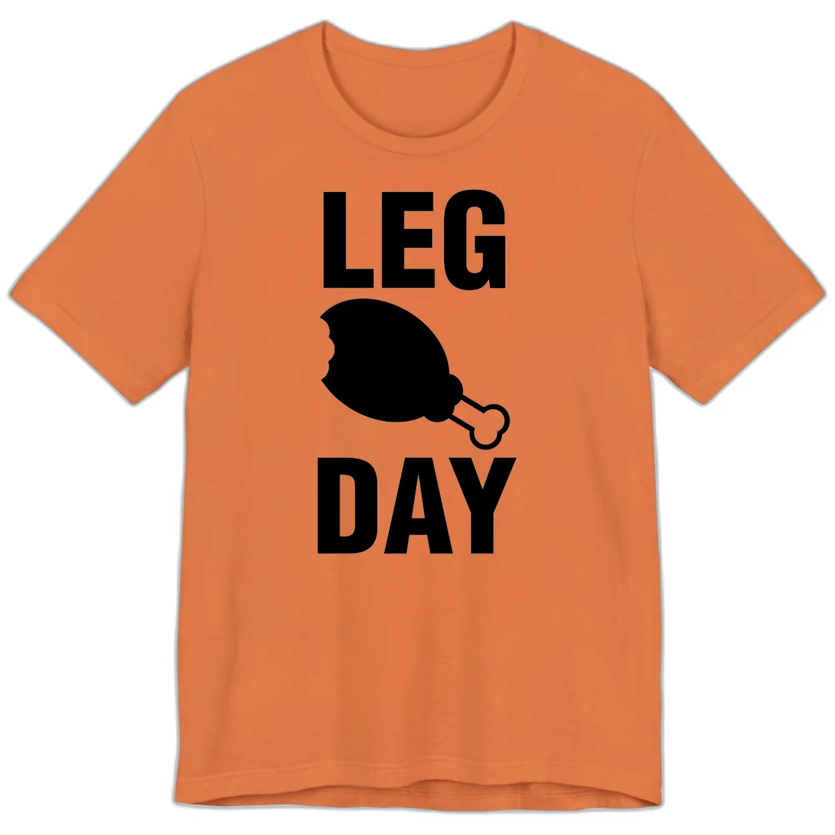 Leg Day Chicken Leg Design Premium T-Shirt in Burnt Orange