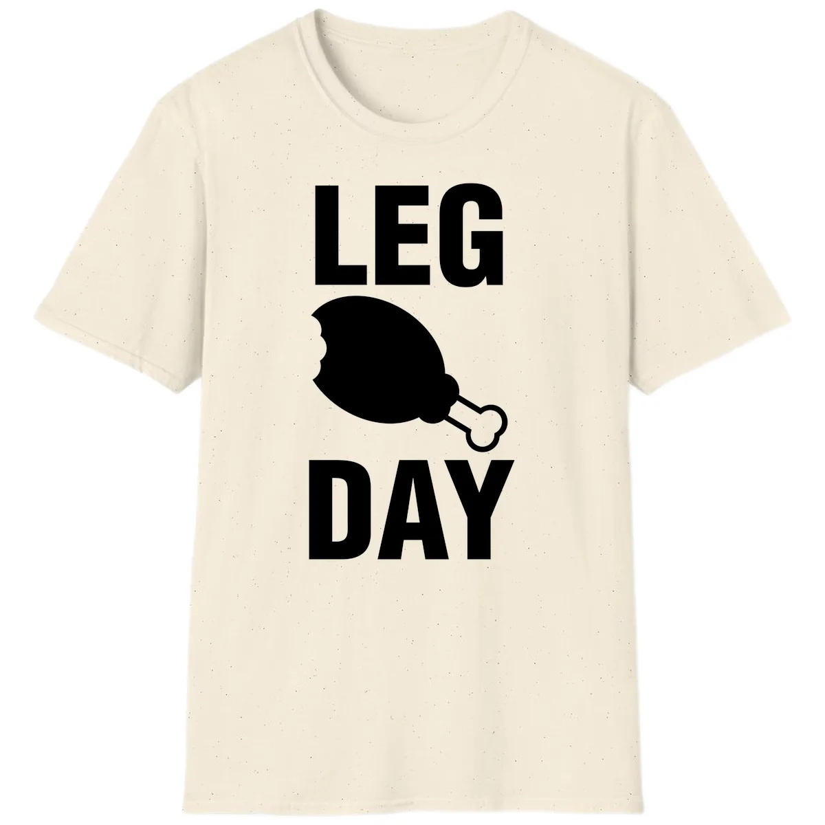 Leg Day Chicken Leg Design T-Shirt in Natural