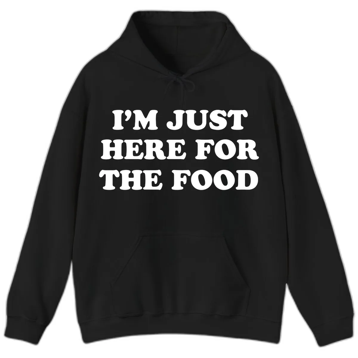 I'm Just Here For The Food Thanksgiving Hoodie in Black