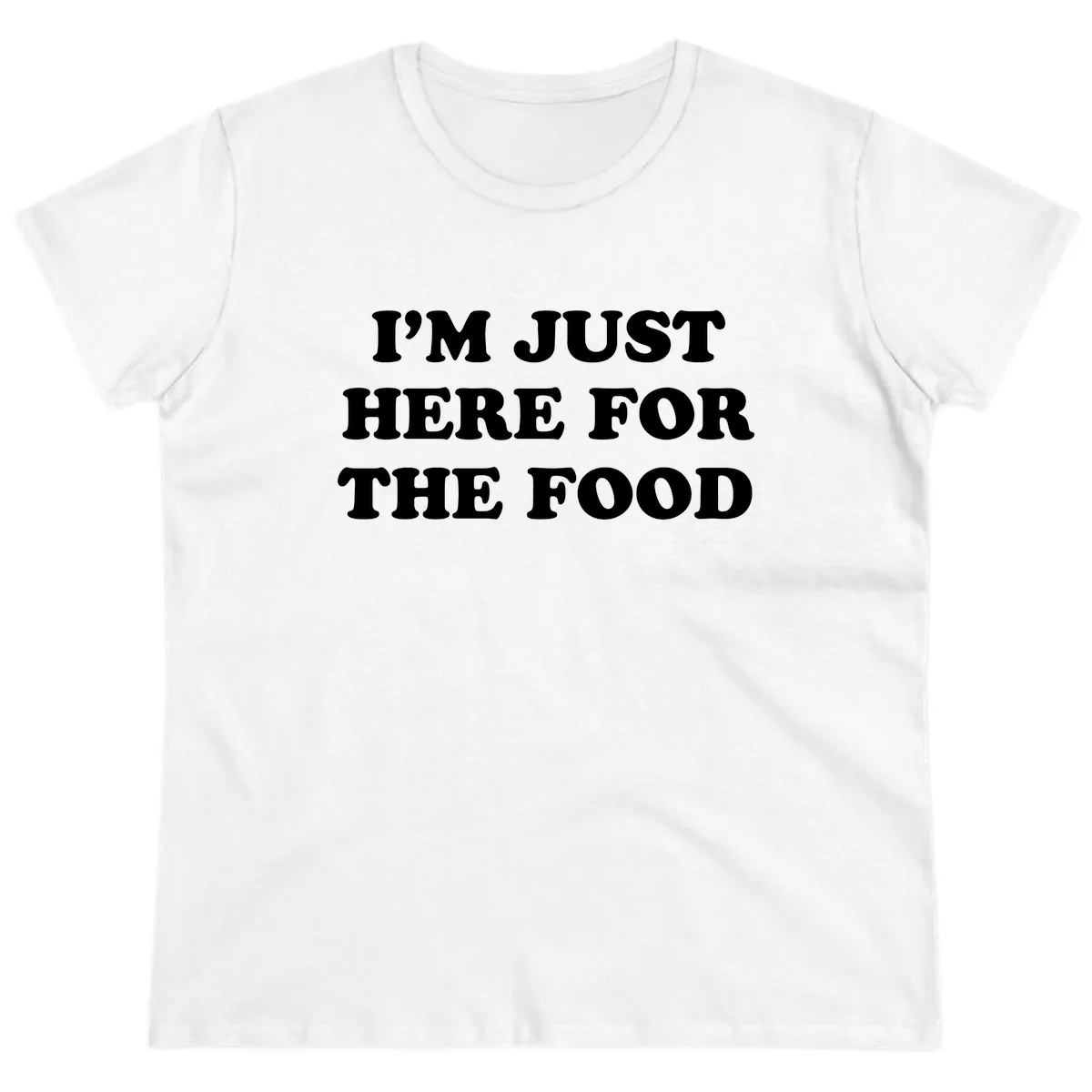 I'm Just Here For The Food Thanksgiving Ladies Tee in White