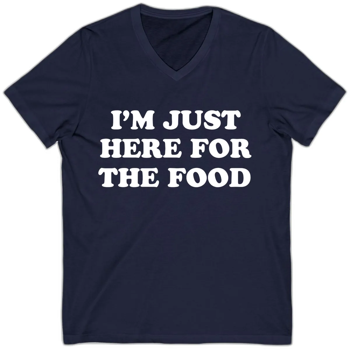 I'm Just Here For The Food Thanksgiving V-Neck in Navy