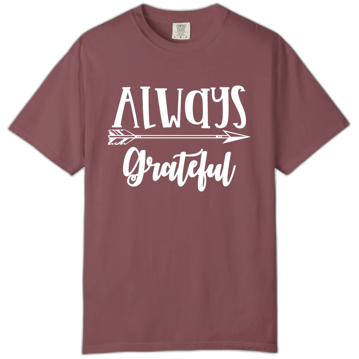 Always Grateful Arrow Design Comfort Color in Brick