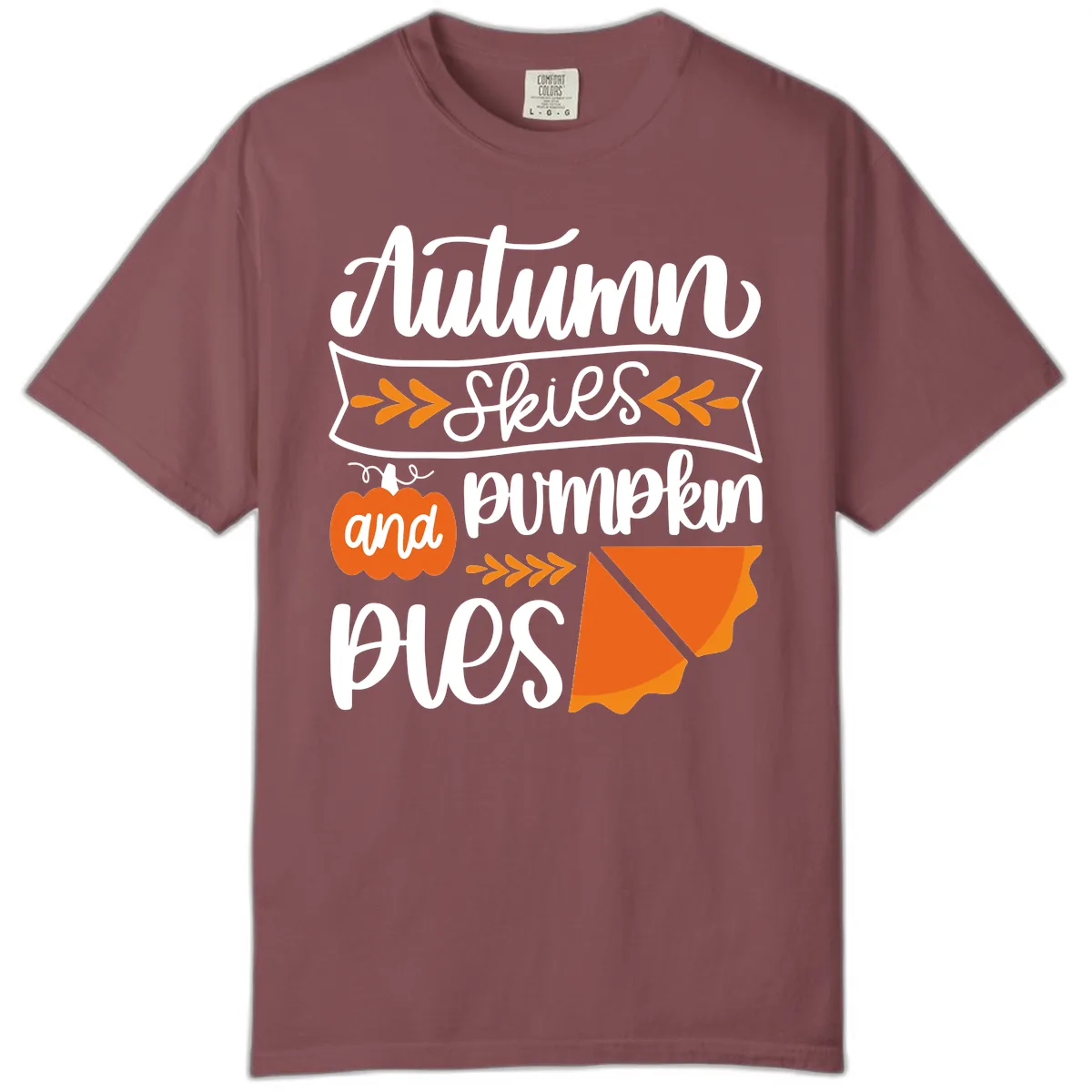 Autumn Skies and Pumpkin Pies Design Comfort Color in Brick