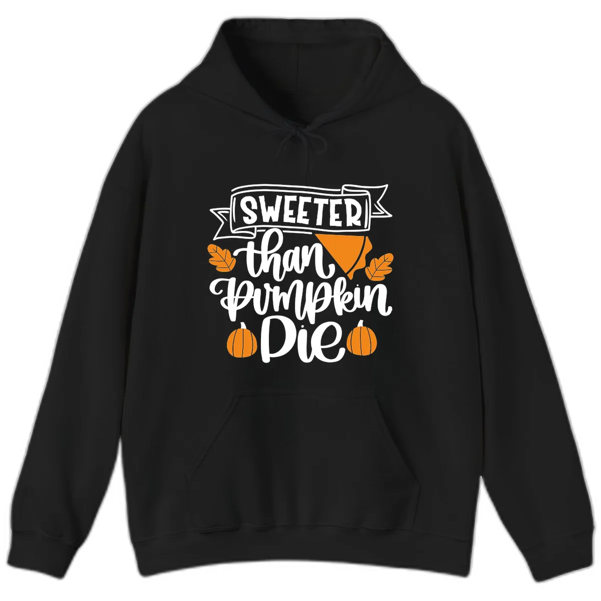 Sweeter Than Pumpkin Pie Thanksgiving Hoodie in Black