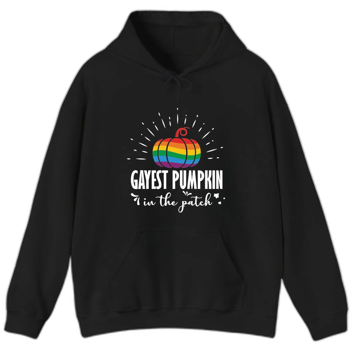 Gayest Pumpkin In The Patch Hoodie in Black