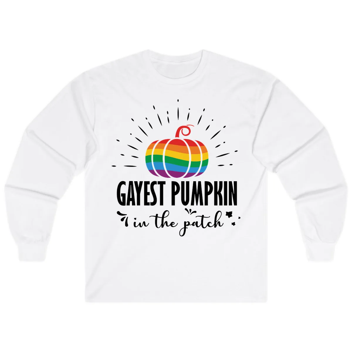 Gayest Pumpkin In The Patch Long Sleeve in White