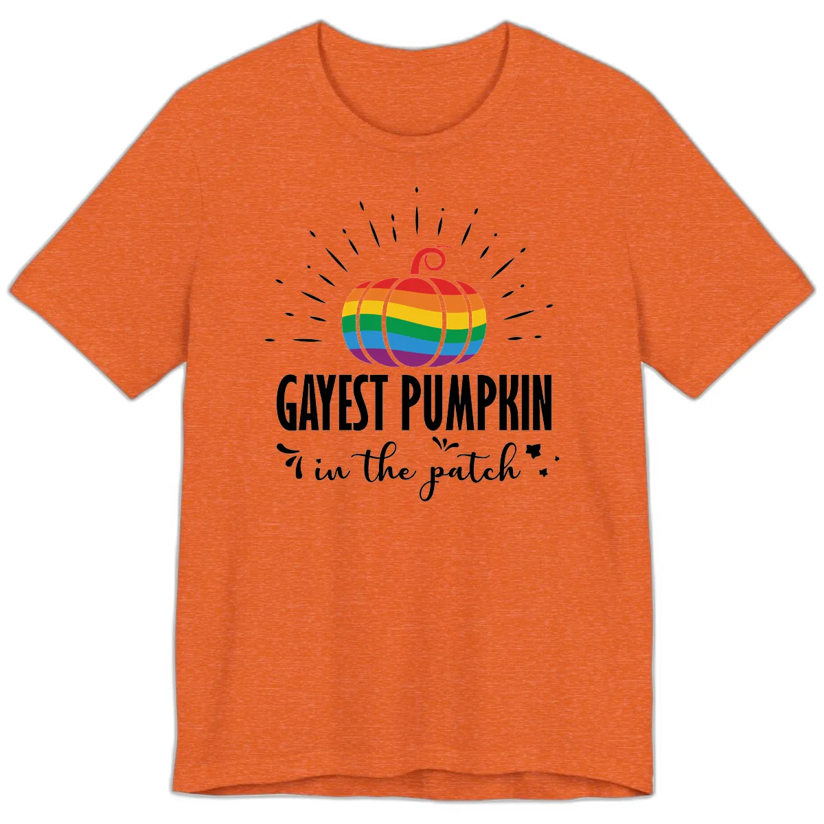 Gayest Pumpkin In The Patch Premium T-Shirt in Heather Orange