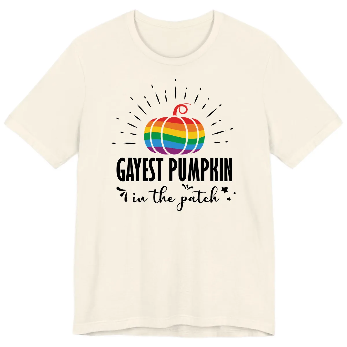 Gayest Pumpkin In The Patch Premium T-Shirt in Natural