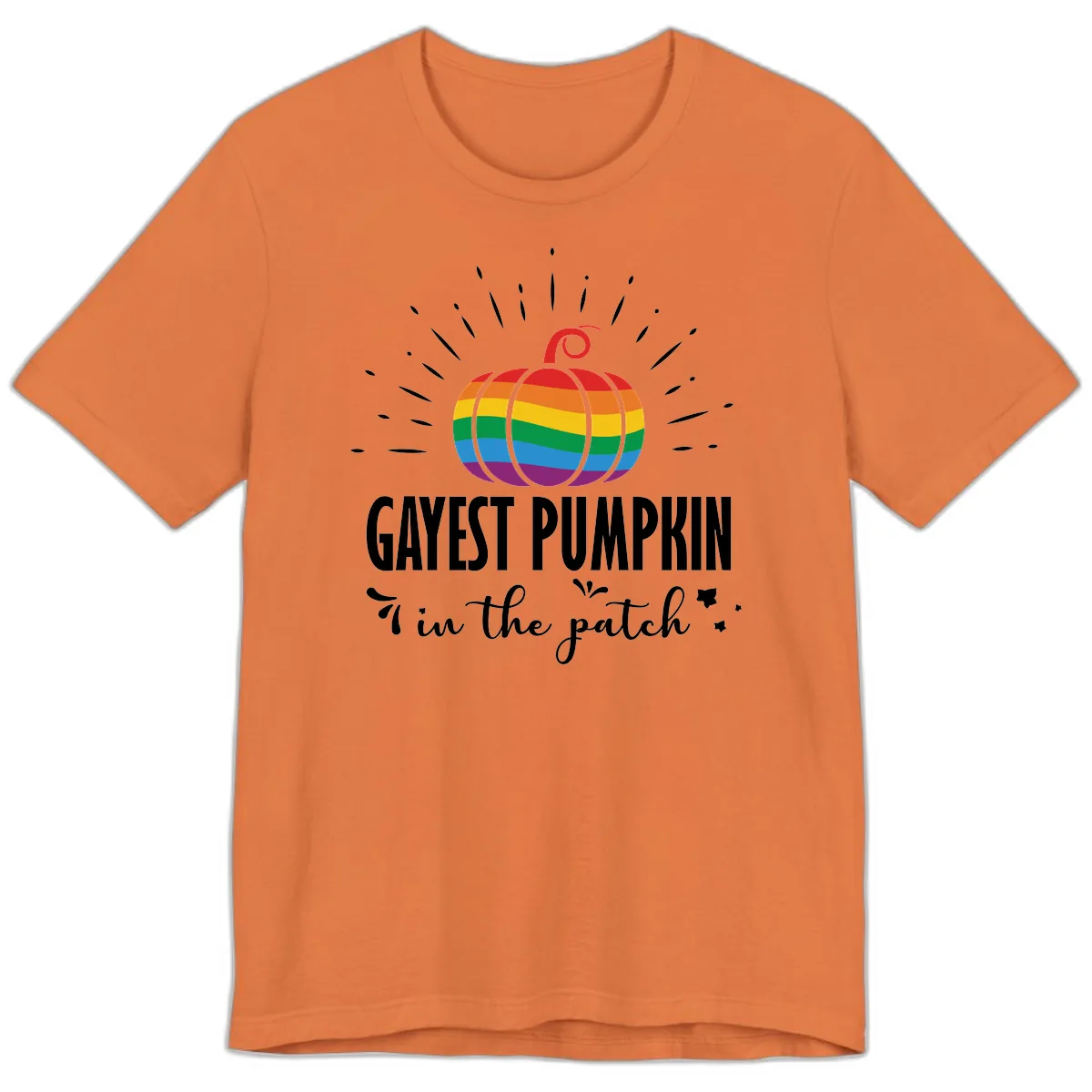 Gayest Pumpkin In The Patch Premium T-Shirt in Burnt Orange