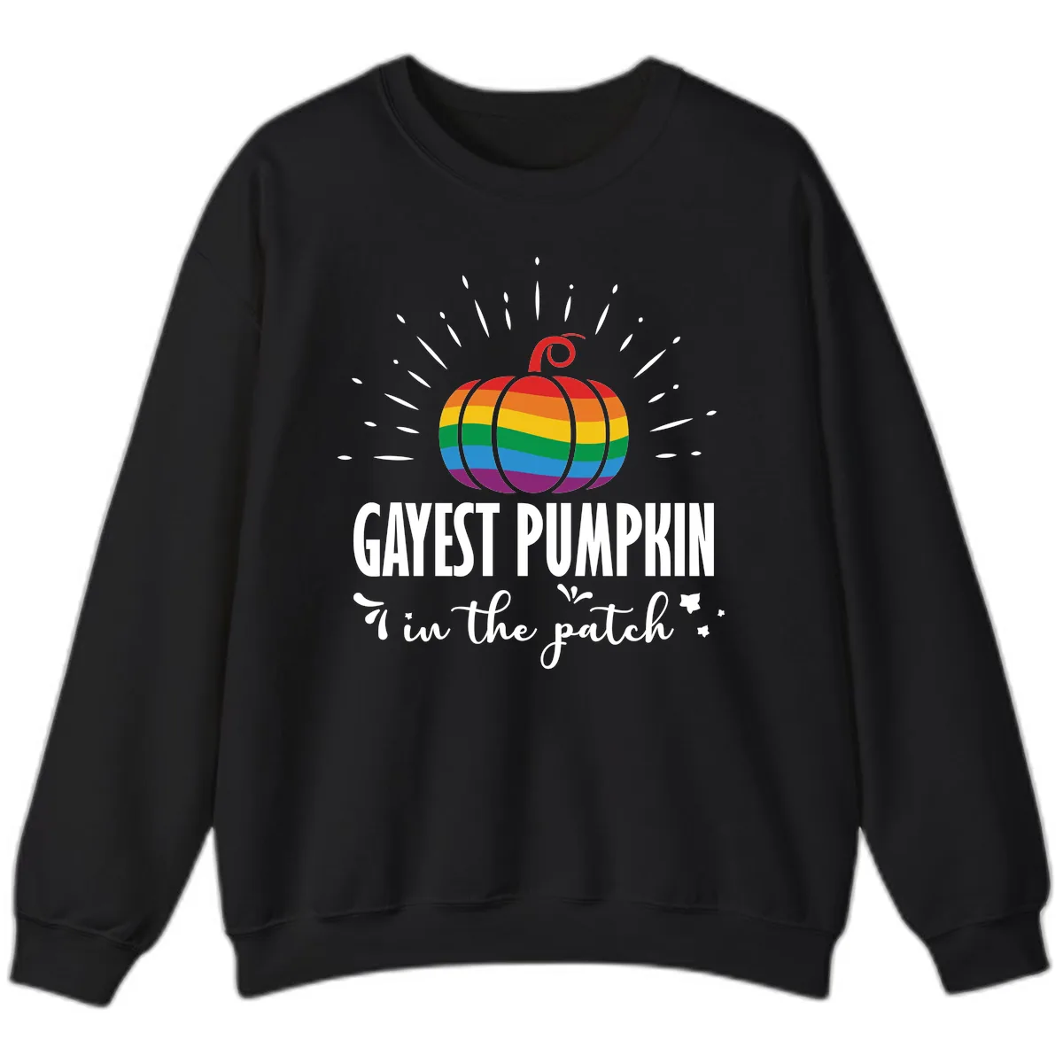 Gayest Pumpkin In The Patch Sweatshirt in Black