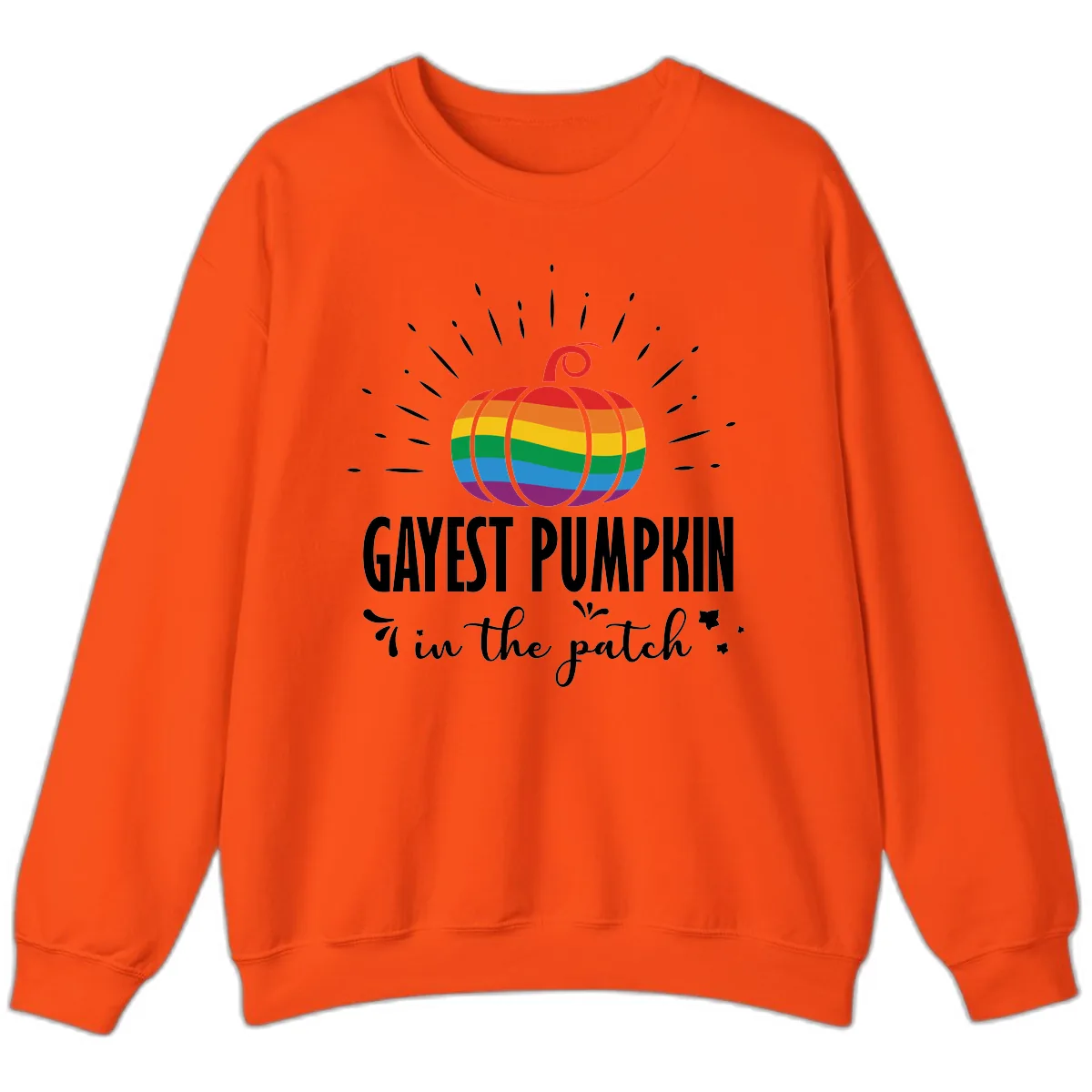 Gayest Pumpkin In The Patch Sweatshirt in Orange