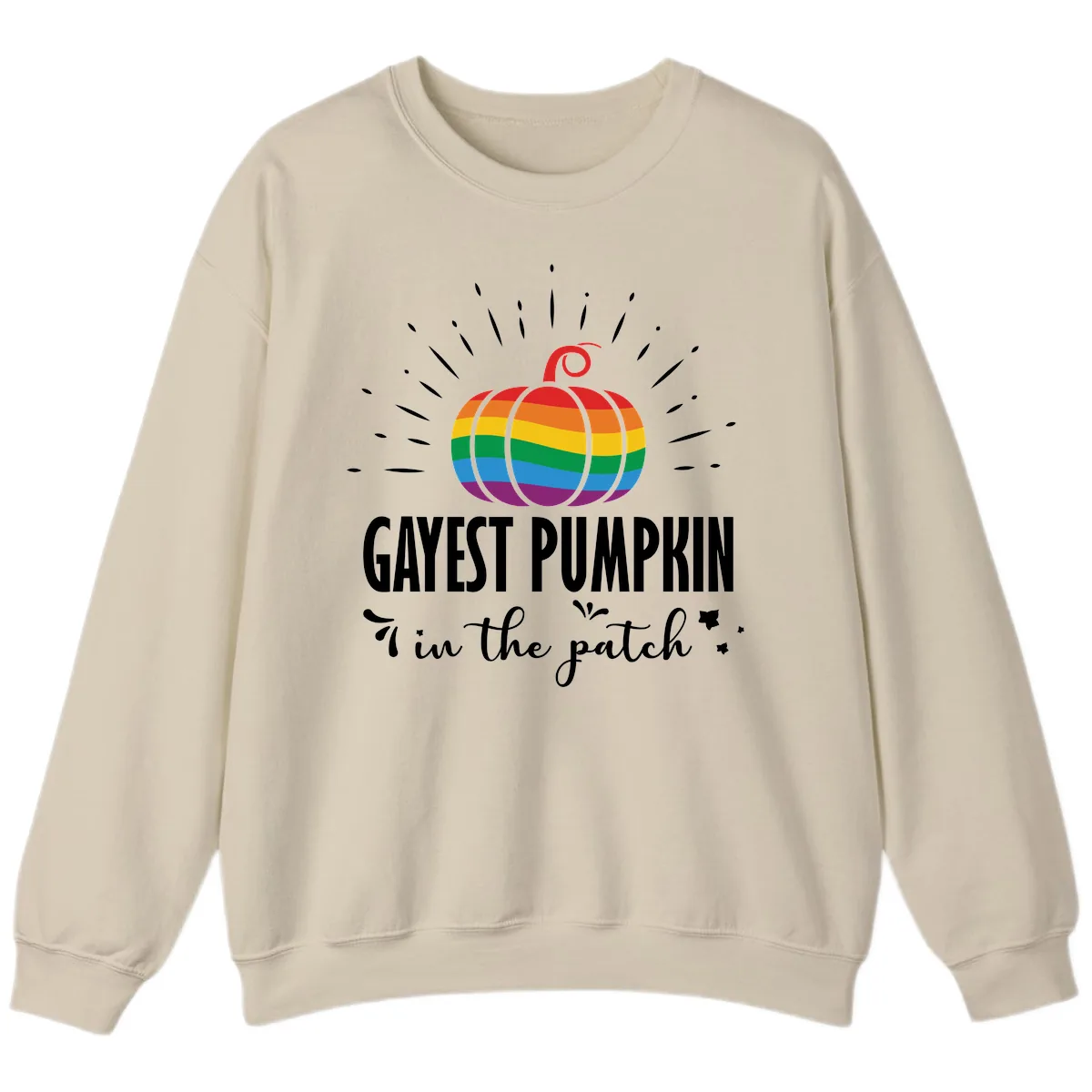 Gayest Pumpkin In The Patch Sweatshirt in Sand