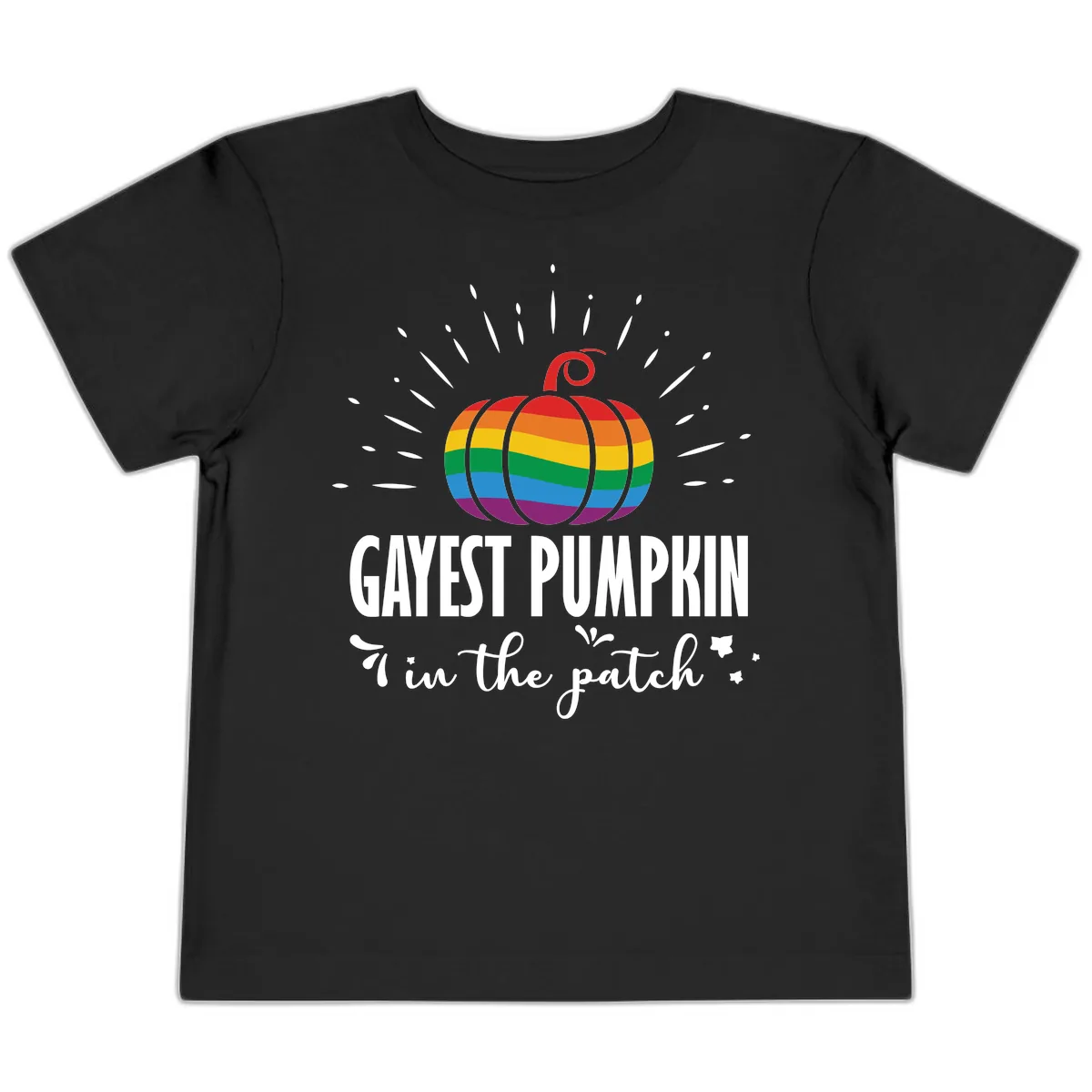 Gayest Pumpkin In The Patch Toddler T-Shirt in Black