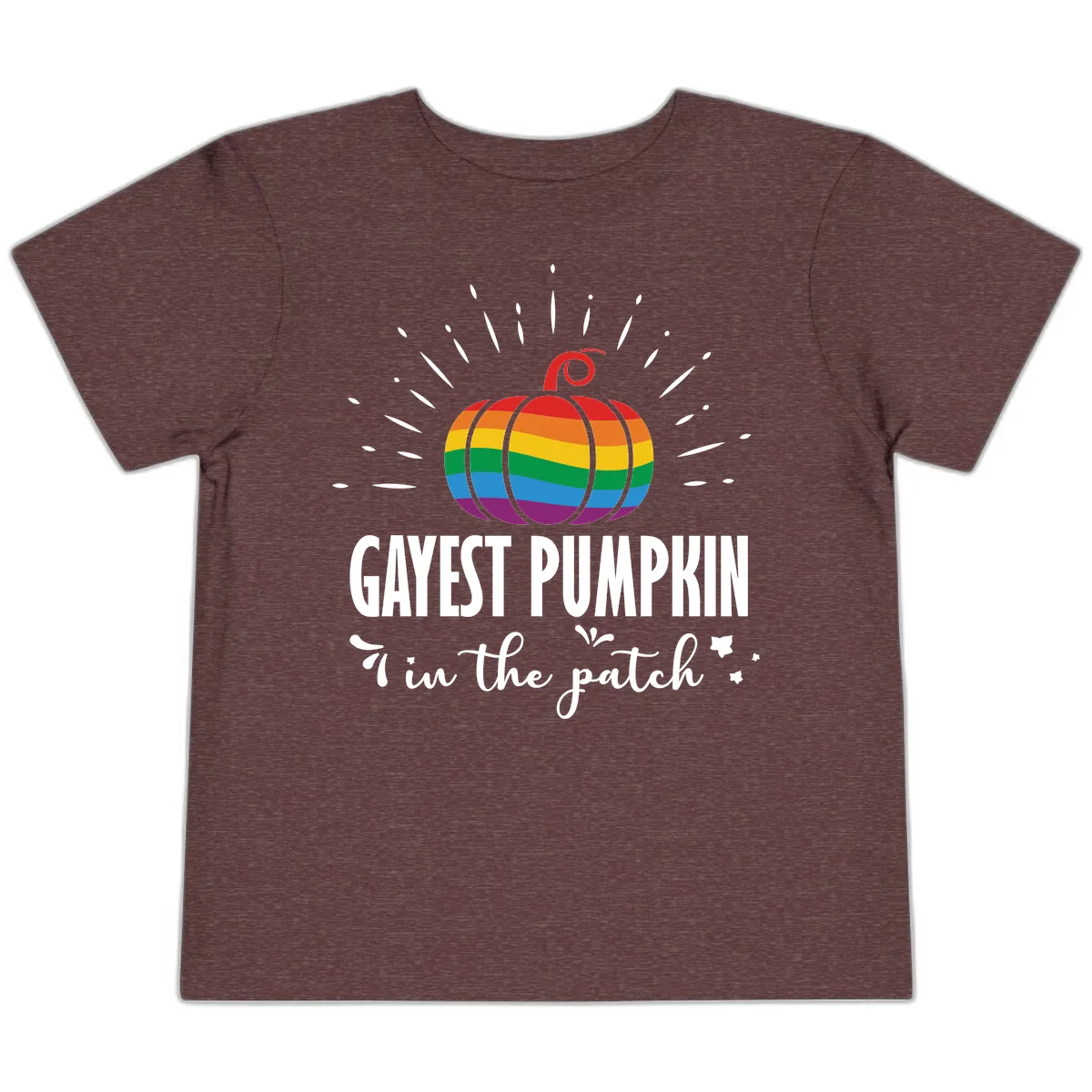 Gayest Pumpkin In The Patch Toddler T-Shirt in Heather Maroon