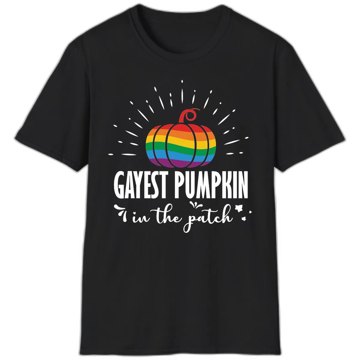 Gayest Pumpkin In The Patch T-Shirt in Black