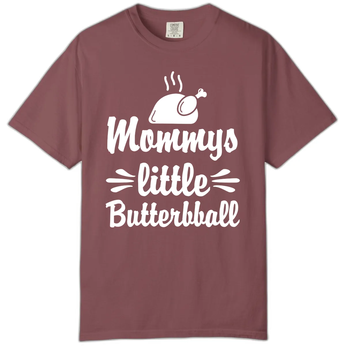 Mommys Little Butterball Thanksgiving Tee Comfort Color in Brick
