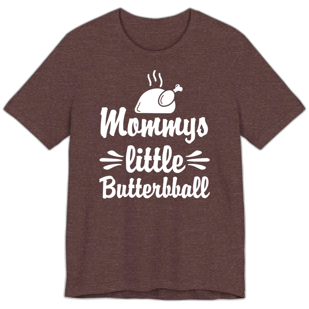 Mommys Little Butterball Thanksgiving Tee Premium T-Shirt in Heather Maroon
