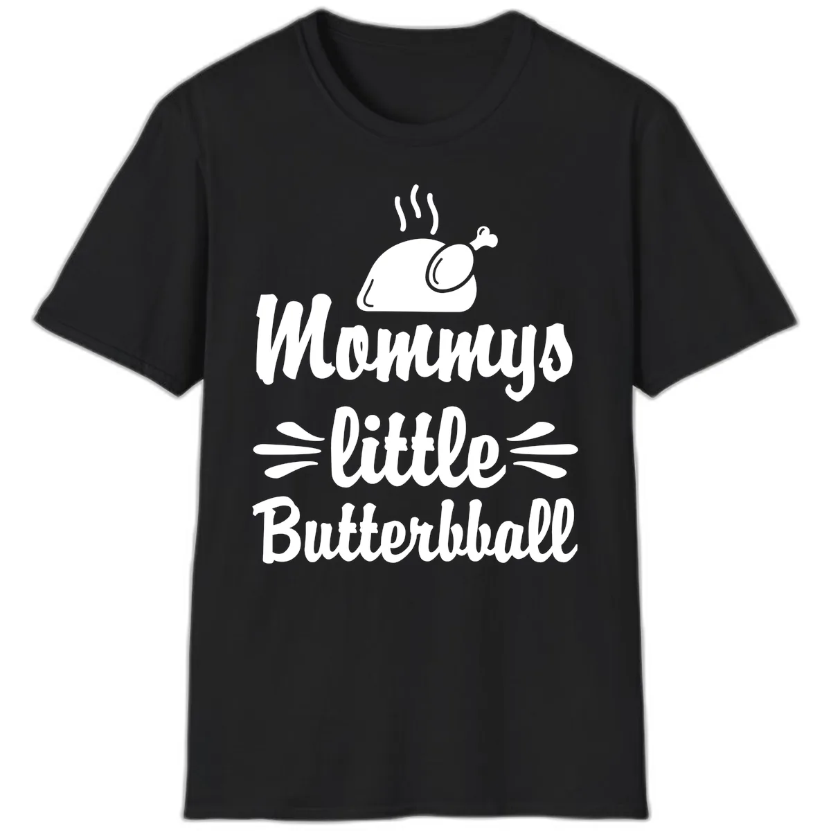 Mommys Little Butterball Thanksgiving Tee T-Shirt in Black