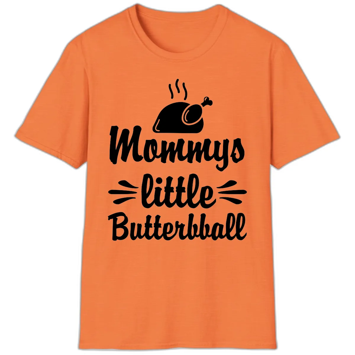 Mommys Little Butterball Thanksgiving Tee T-Shirt in Heather Orange