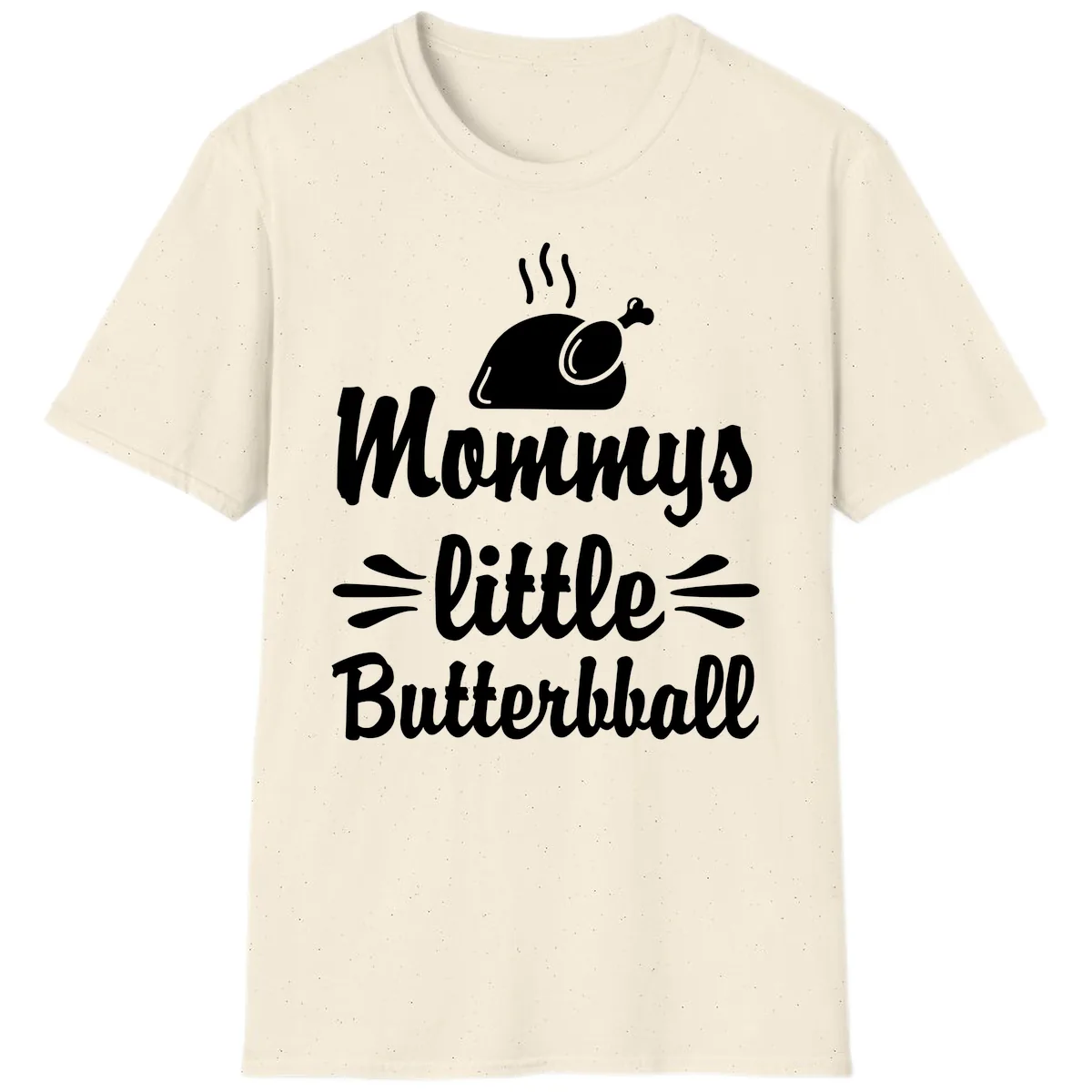 Mommys Little Butterball Thanksgiving Tee T-Shirt in Natural