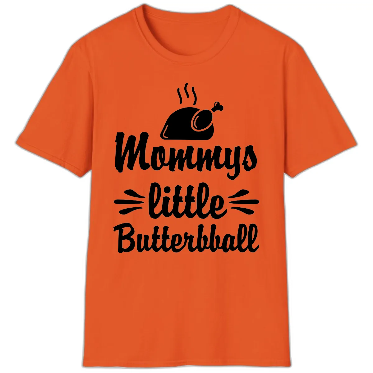 Mommys Little Butterball Thanksgiving Tee T-Shirt in Orange