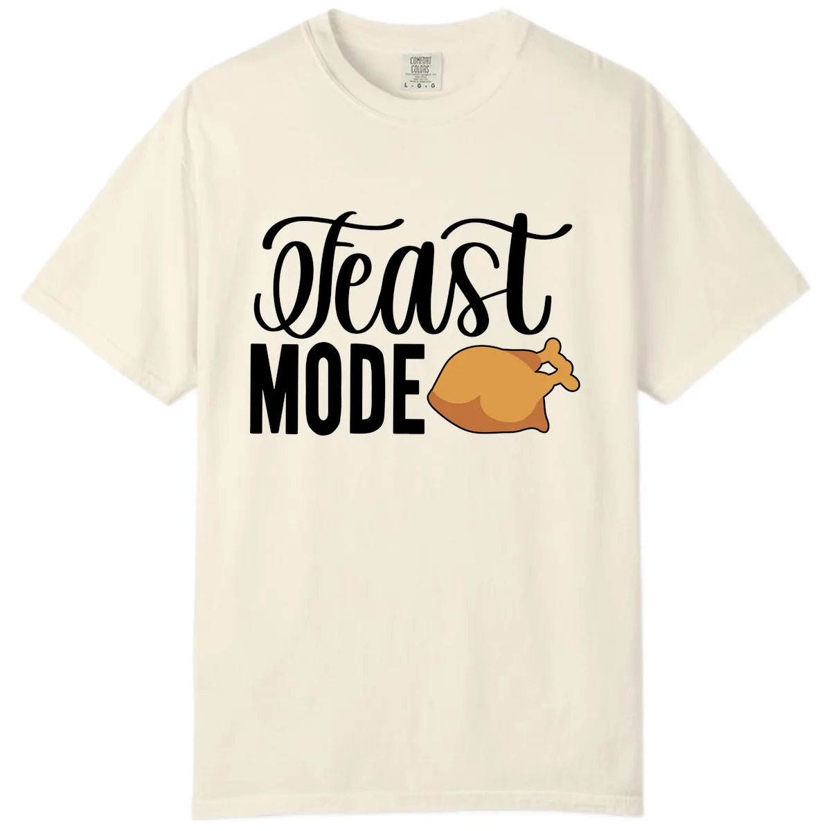 Feast Mode Turkey Illustration Comfort Color in Ivory