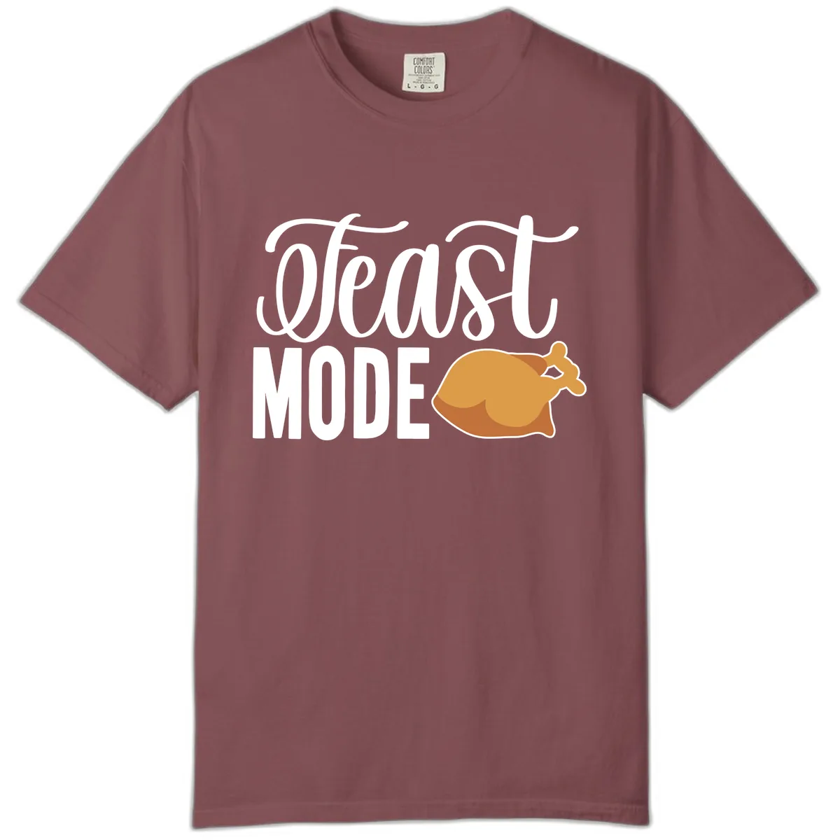 Feast Mode Turkey Illustration Comfort Color in Brick