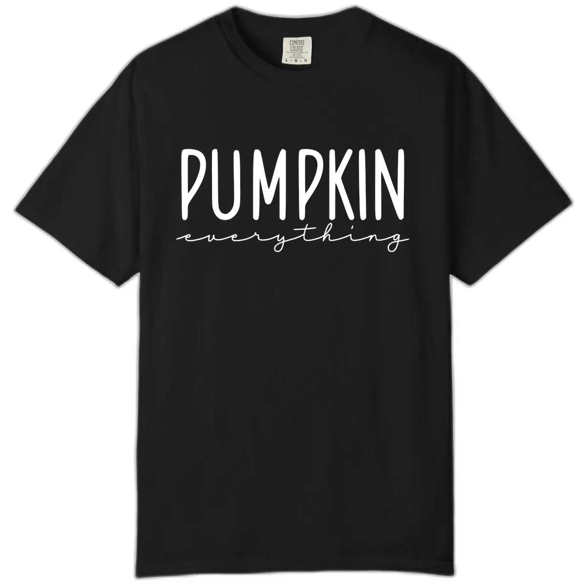 Pumpkin Everything Typography Design Comfort Color in Black