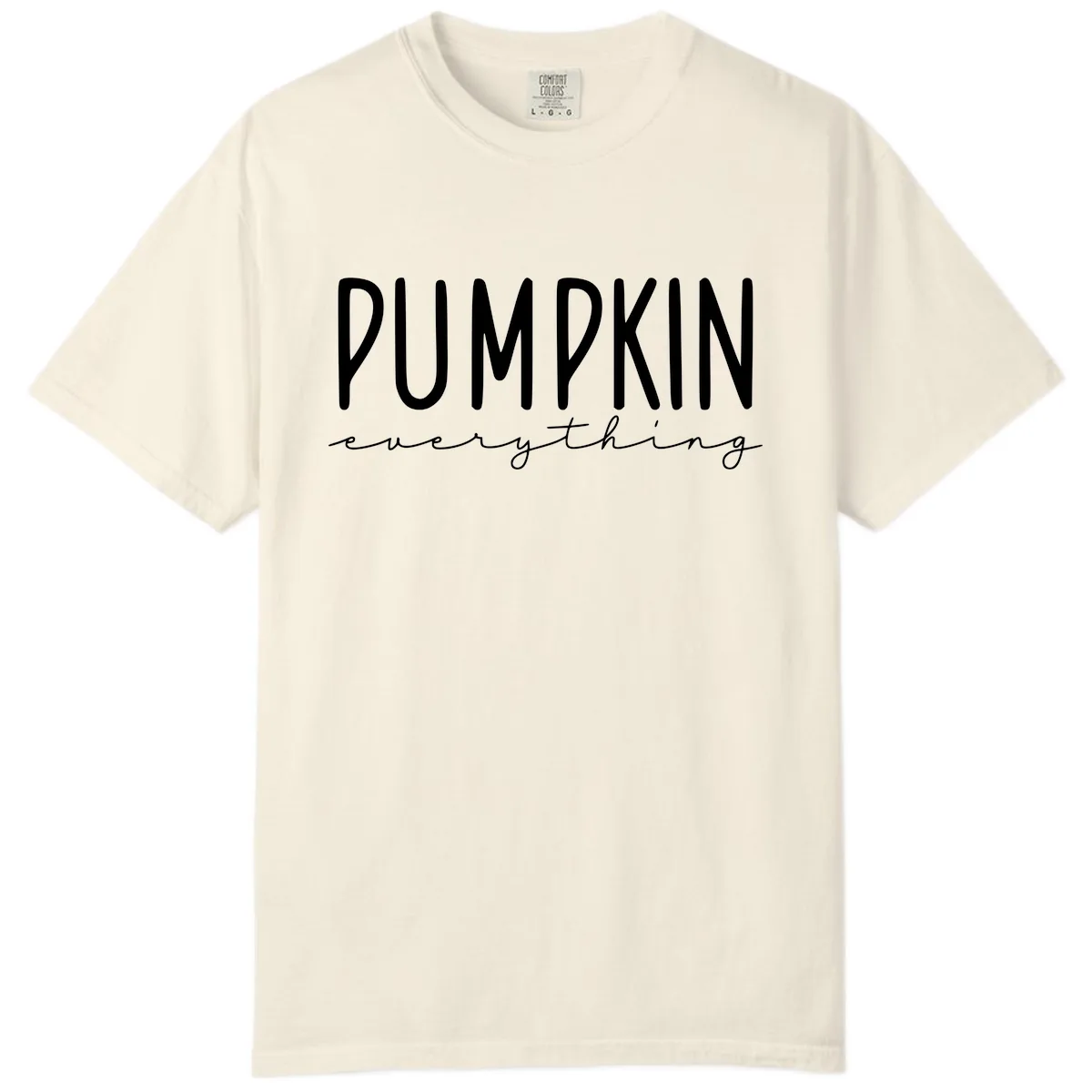 Pumpkin Everything Typography Design Comfort Color in Ivory