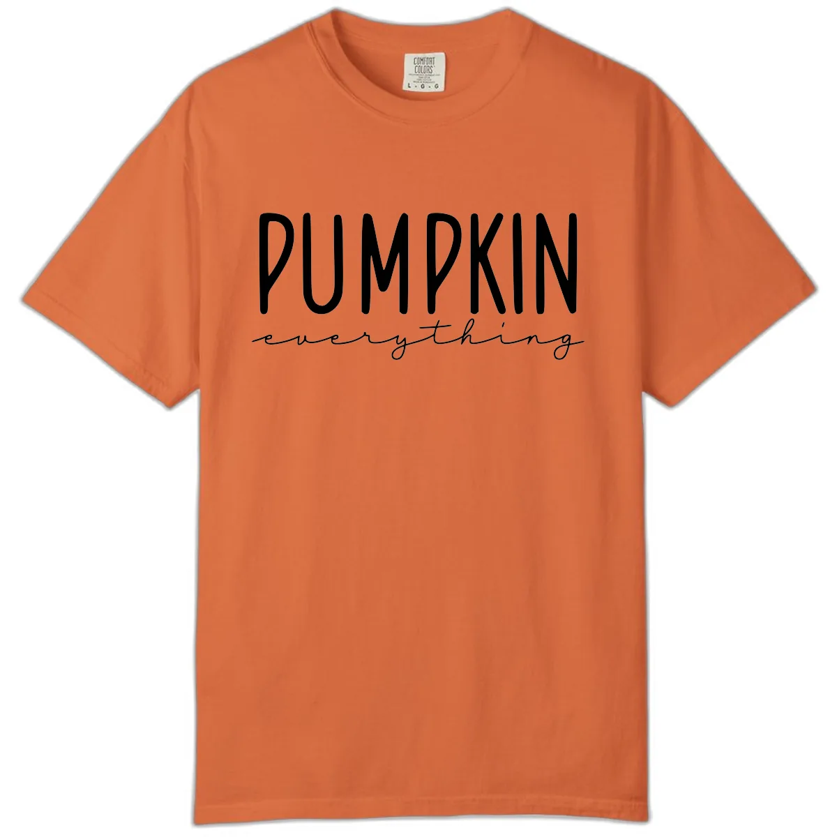 Pumpkin Everything Typography Design Comfort Color in Burnt Orange