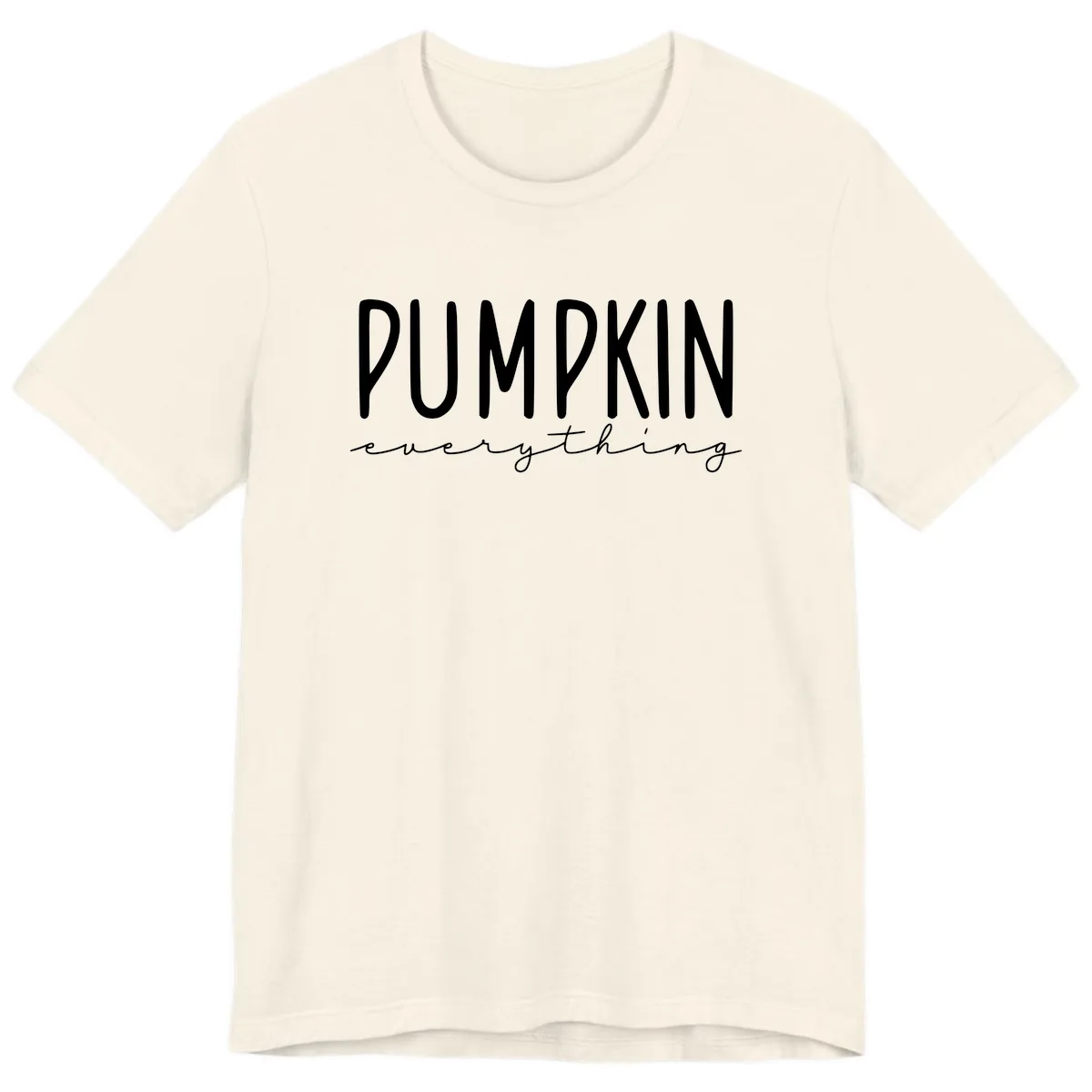 Pumpkin Everything Typography Design Premium T-Shirt in Natural