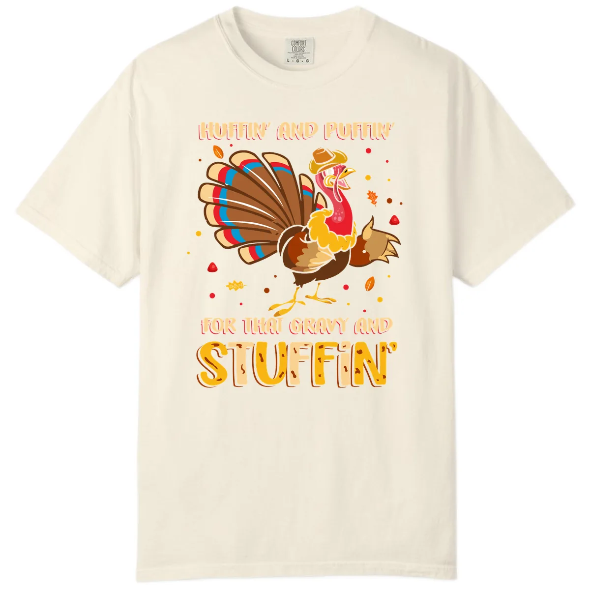 Huffin And Puffin For Gravy Stuffin Comfort Color in Ivory