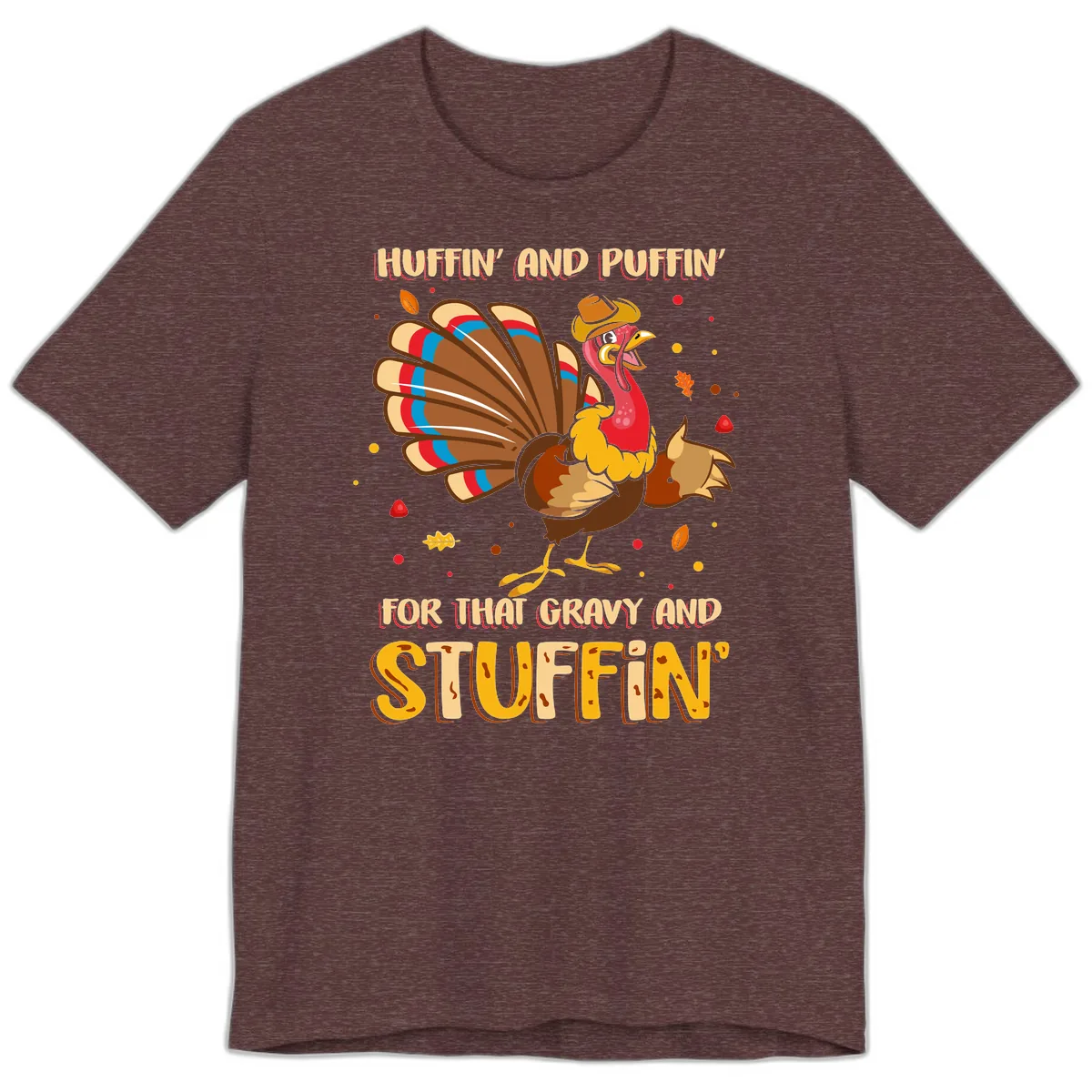 Huffin And Puffin For Gravy Stuffin Premium T-Shirt in Heather Maroon