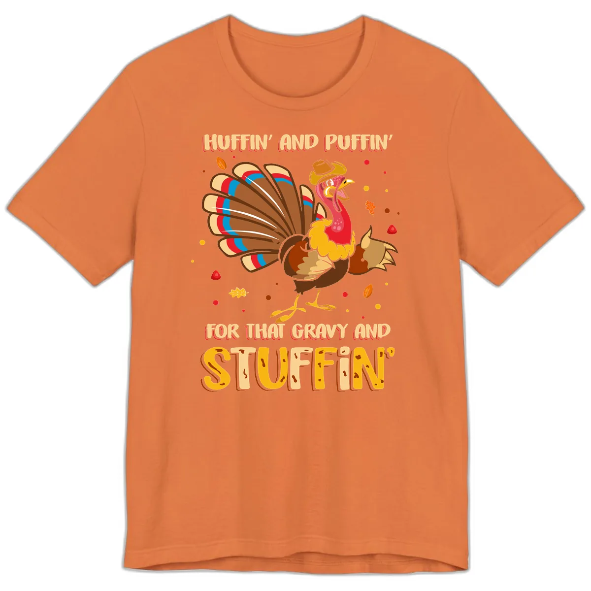 Huffin And Puffin For Gravy Stuffin Premium T-Shirt in Burnt Orange