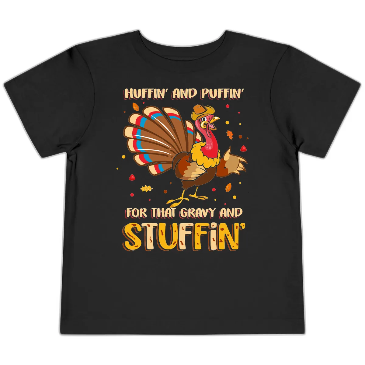 Huffin And Puffin For Gravy Stuffin Toddler T-Shirt in Black