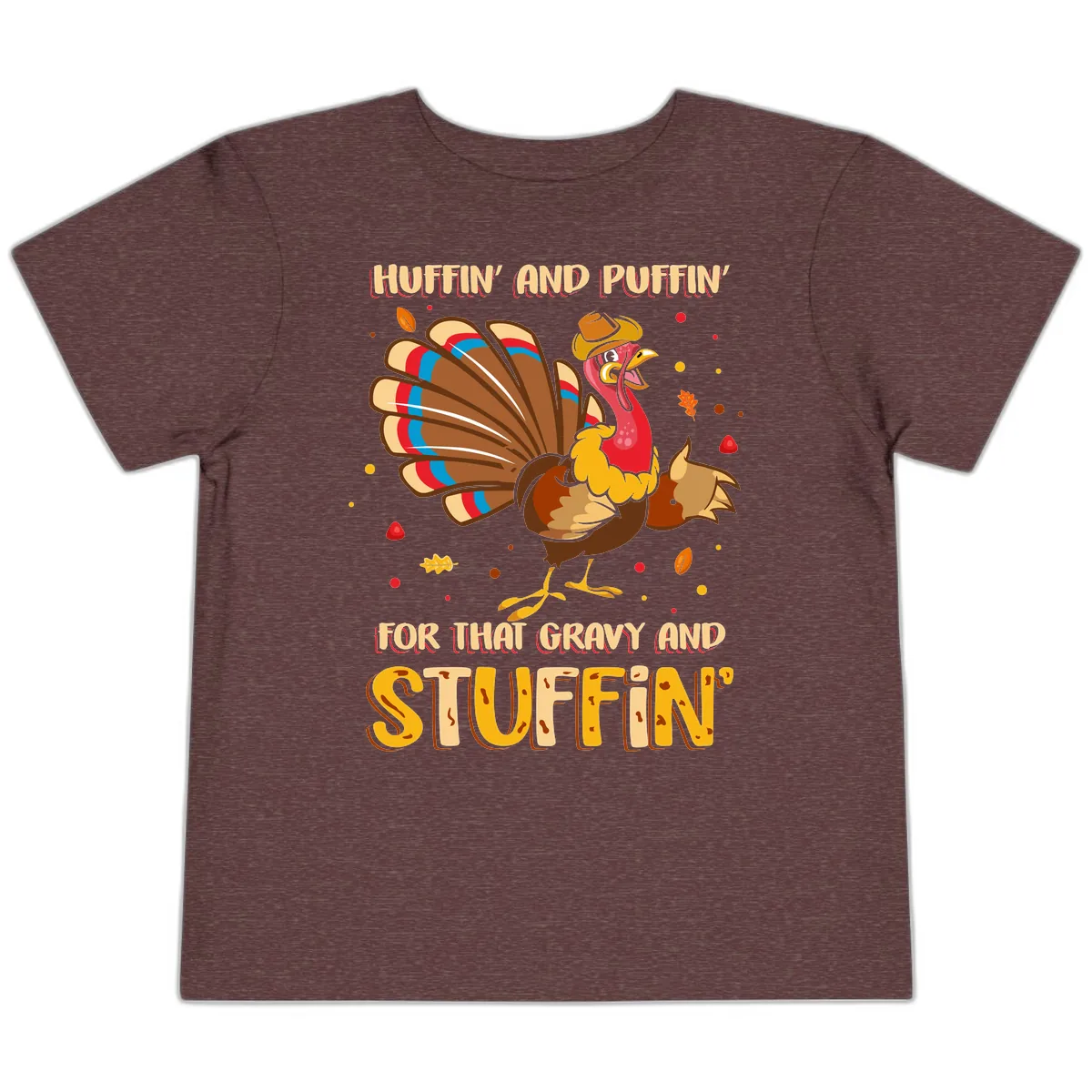 Huffin And Puffin For Gravy Stuffin Toddler T-Shirt in Heather Maroon